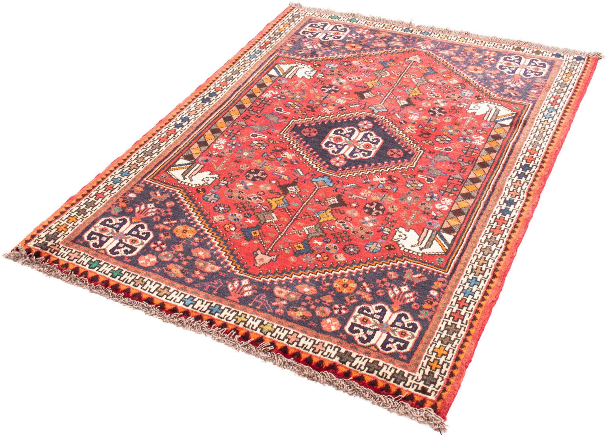 Image of morgenland Orientteppich »Perser - Nomadic - 143 x 106 cm - rot«, rechteckig, 10 mm Höhe, Wohnzimmer, Handgeknüpft, Einzelstück mit Zertifikat bei Ackermann Versand Schweiz