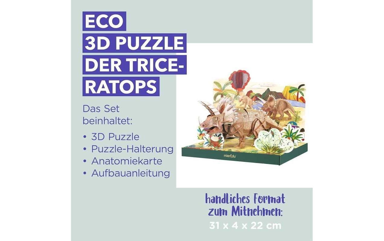 3D-Puzzle »mierEdu Eco – Triceratops«