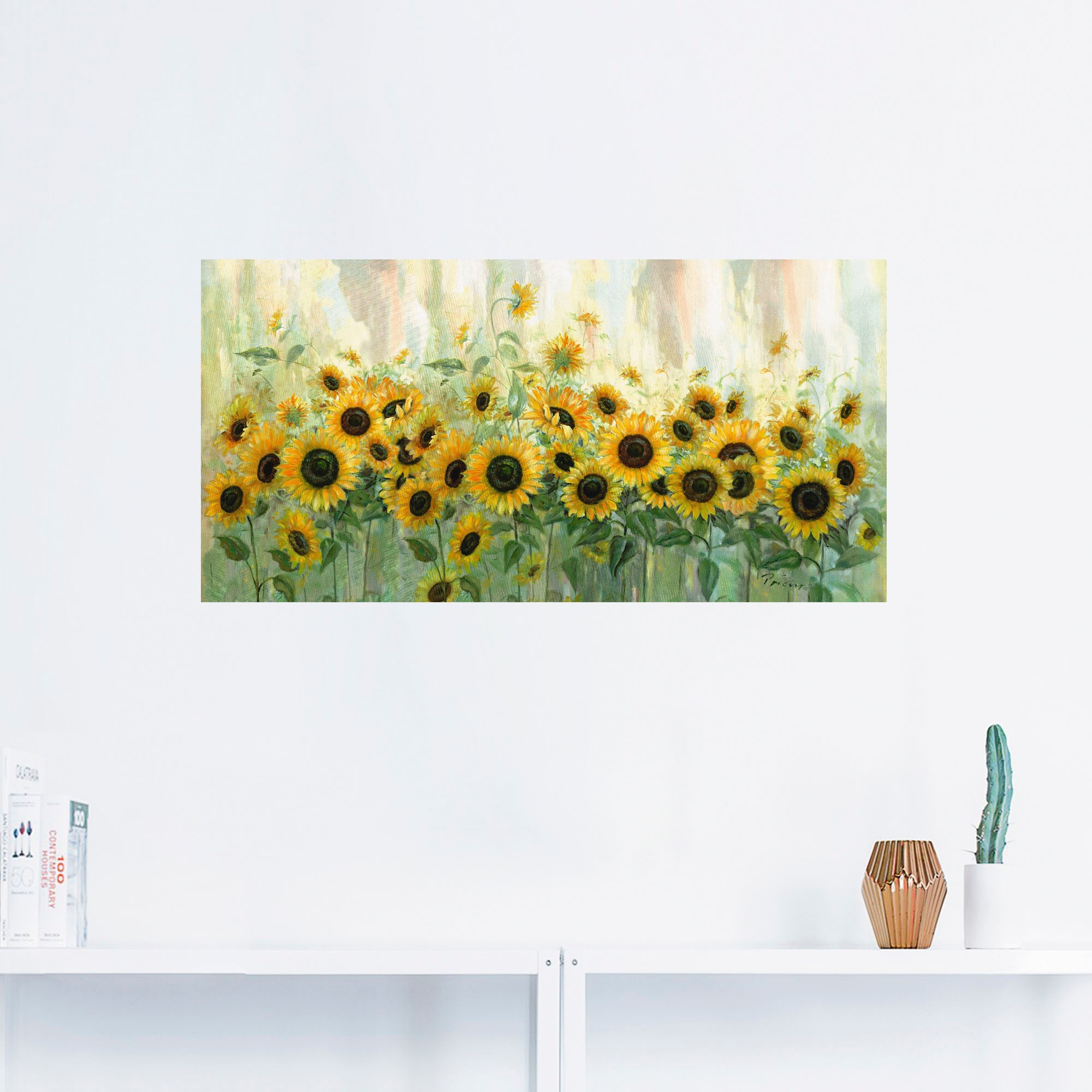 Artland Wandbild »Sonnenblumenwiese«, Blumen, (1 St.), als Leinwandbild, Wandaufkleber in verschied. Grössen
