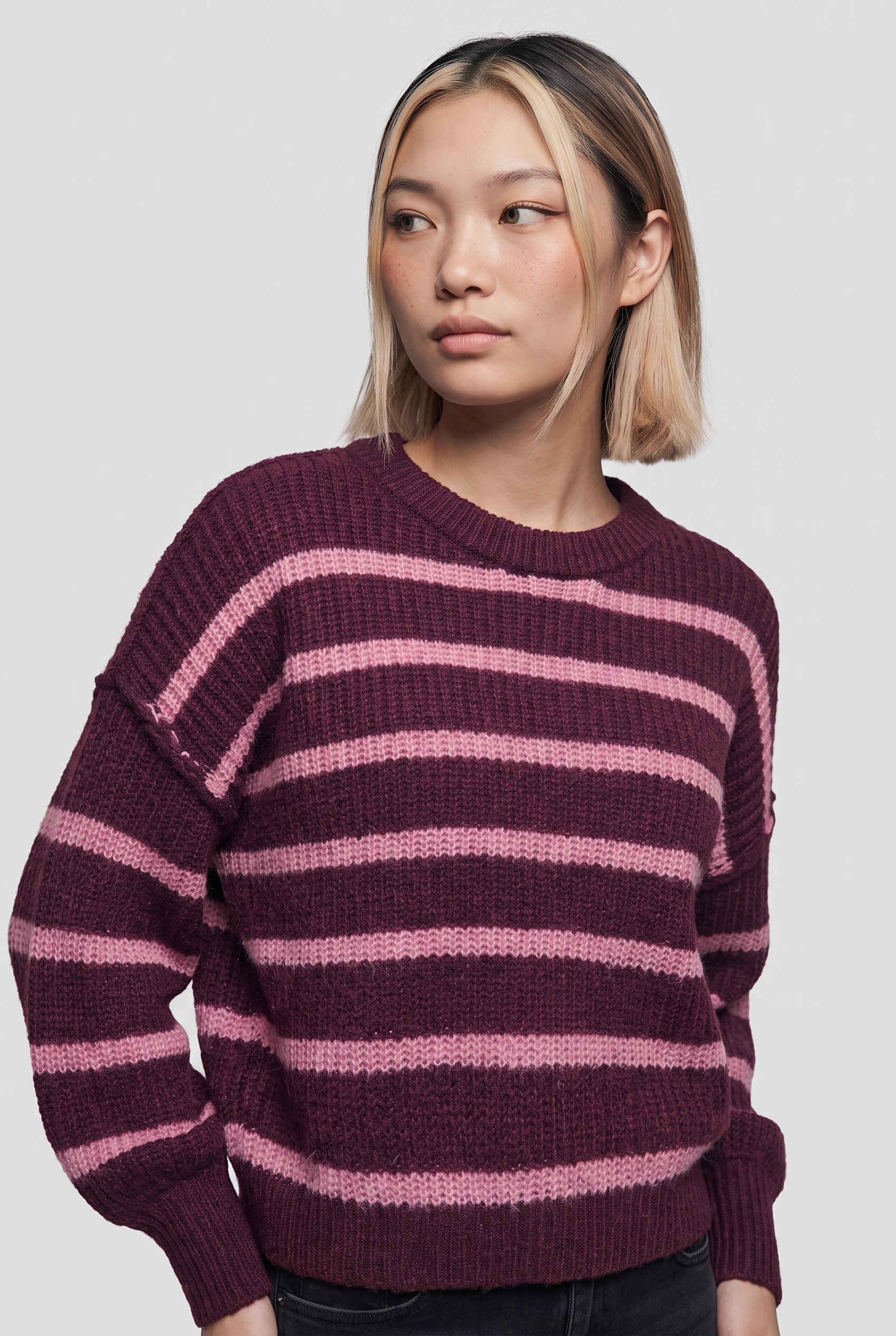 ONLY Strickpullover »ONLMALLY LS DETAIL O-NECK KNT NOOS« Kunstfaser, regular fit