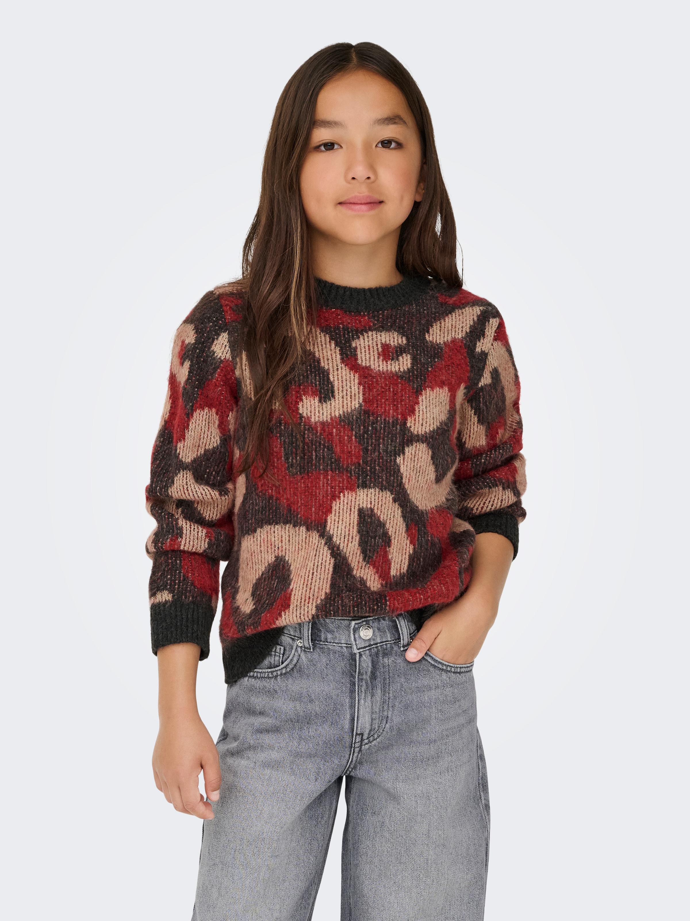 Image of KIDS ONLY Rundhalspullover "KOGWILD L/S JQ O-NECK KNT"
