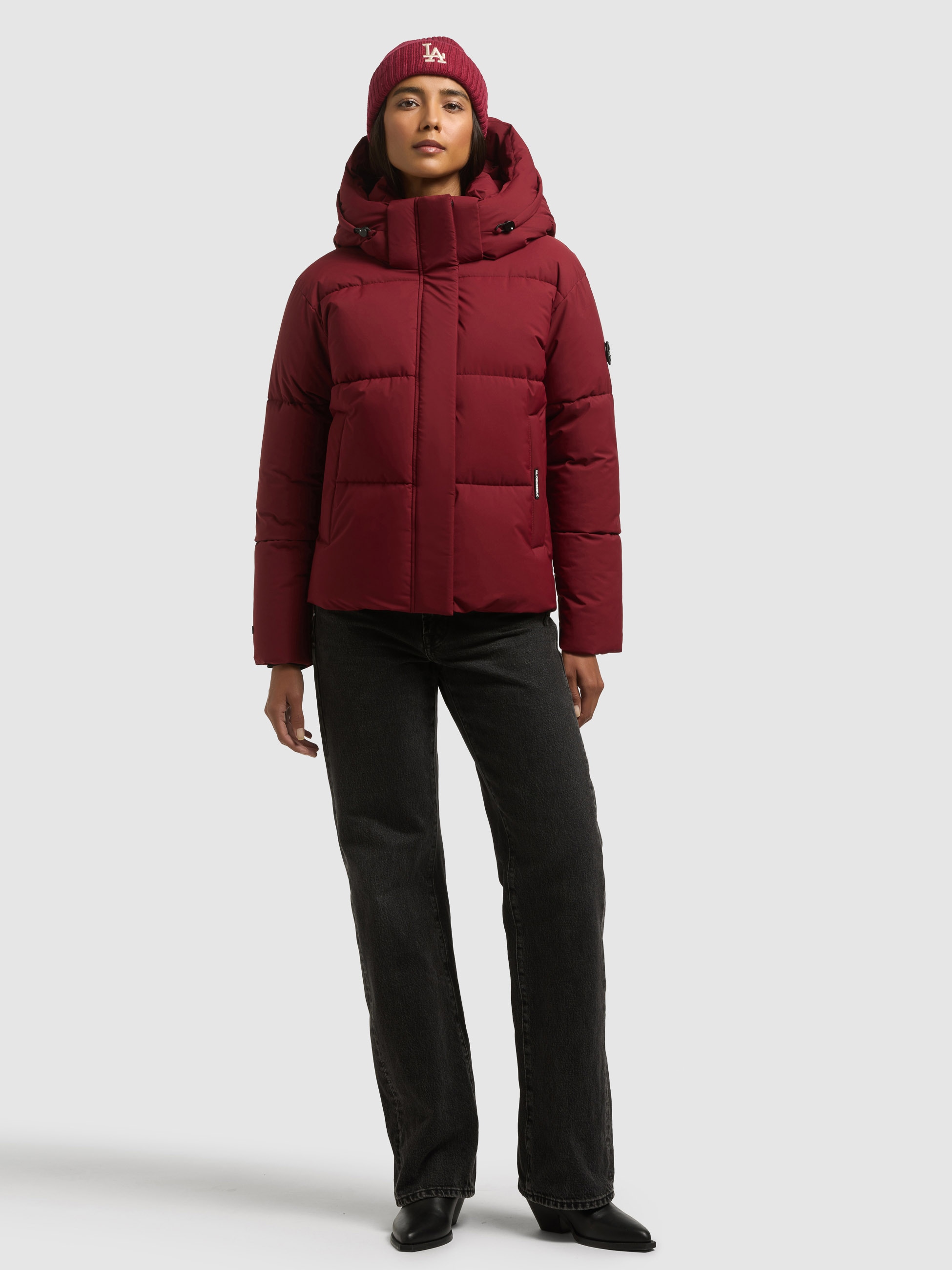 khujo Steppjacke »DEVINA3 MATT« mit Kapuze Taschenbeutel mit Fleece