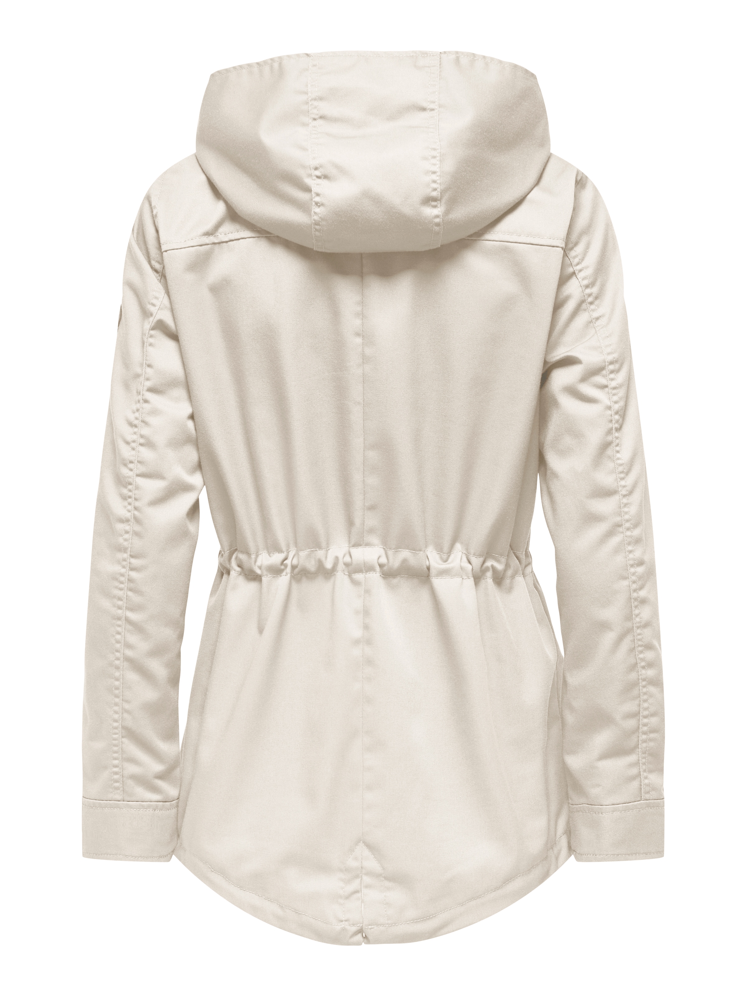 ONLY Parka »ONLLORCA LIFE CANVAS PARKA CC OTW« mit Kapuze mit Kordelzug in der Taille