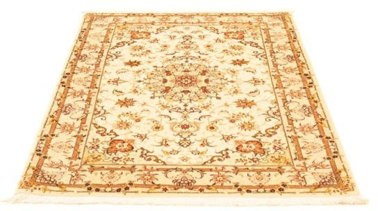Image of morgenland Orientteppich »Perser - Täbriz - Royal - 145 x 101 cm - beige«, rechteckig, 7 mm Höhe, Wohnzimmer, Handgeknüpft, Einzelstück mit Zertifikat bei Ackermann Versand Schweiz