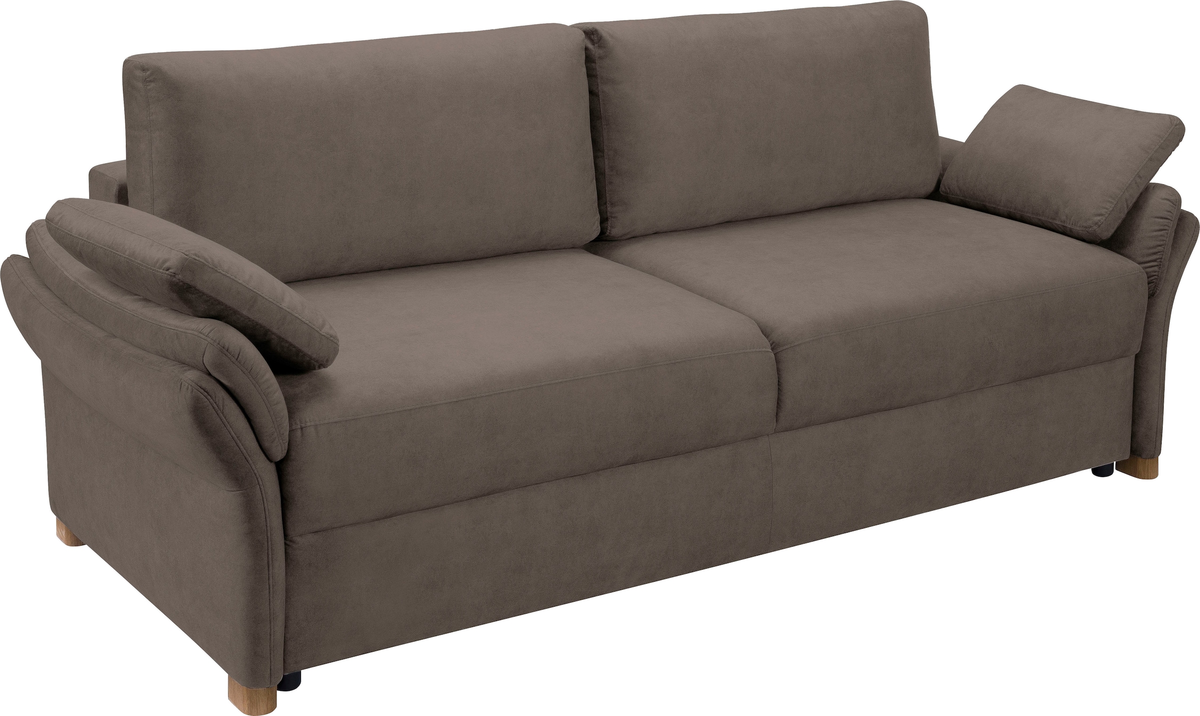 exxpo - sofa fashion 3-Sitzer »Kentt hochwertiger Sitzaufbau für hohen Sitzkomfort, bequeme Armlehnen«, inkl. Boxspring/Federkern-Polsterung, Bettfunktion und Bettkasten