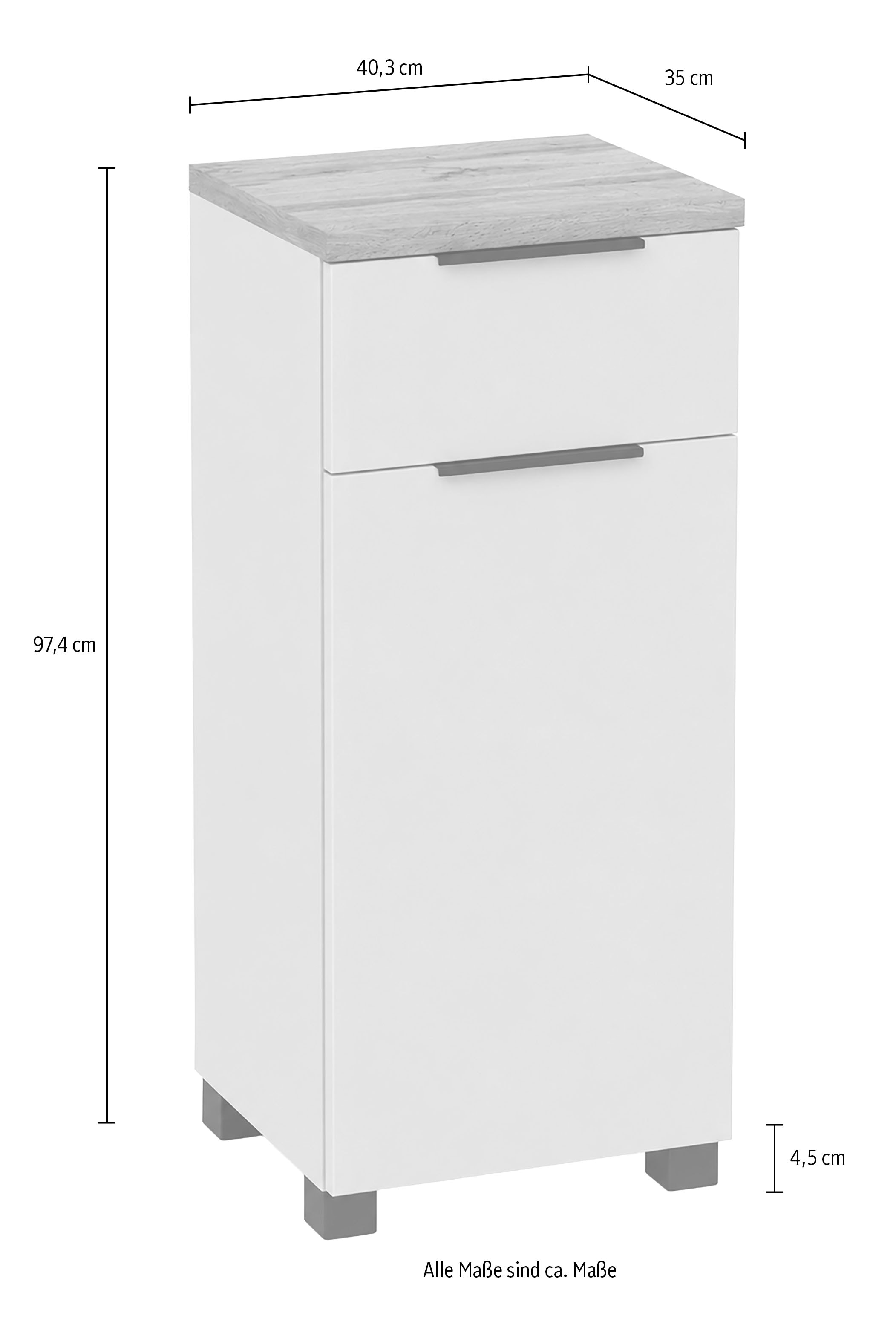Schildmeyer »Saga, mit fühlbarer Holzstruktur, Breite 40 cm, Made in Germany« 1 Stk. tlg. Eiche Landhaus Dekor mit fühlbarer Struktur, Made in Germany