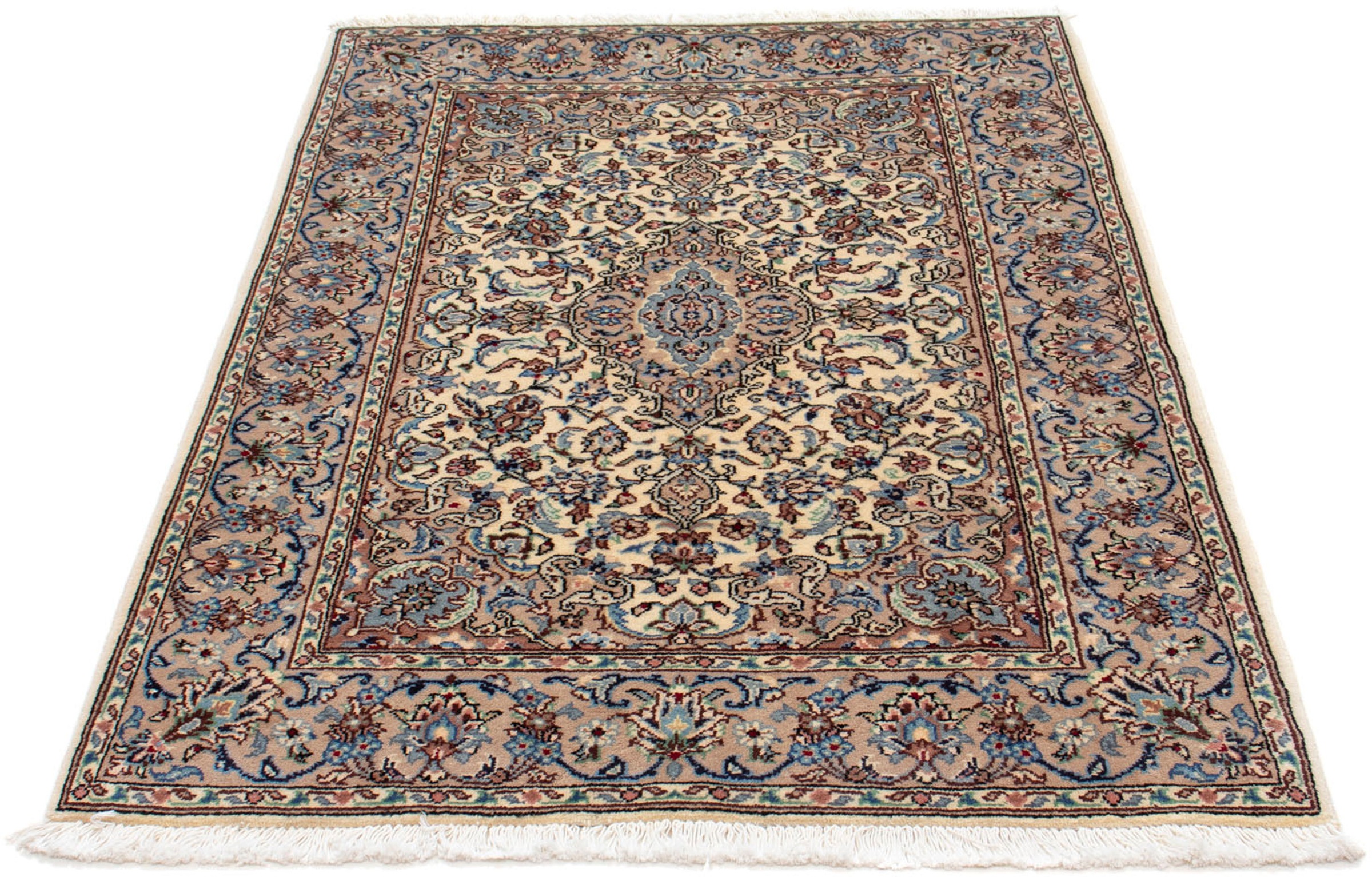 Image of morgenland Orientteppich »Perser - Keshan - 147 x 98 cm - beige«, rechteckig, 10 mm Höhe, Wohnzimmer, Handgeknüpft, Einzelstück mit Zertifikat bei Ackermann Versand Schweiz