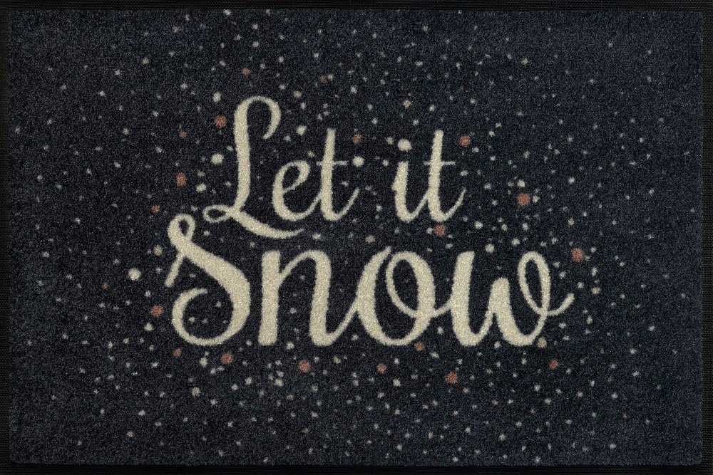 Image of wash+dry by Kleen-Tex Fussmatte »Let it Snow«, rechteckig, 7 mm Höhe, Schmutzfangmatte, mit Spruch, In- und Outdoor geeignet, waschbar bei Ackermann Versand Schweiz
