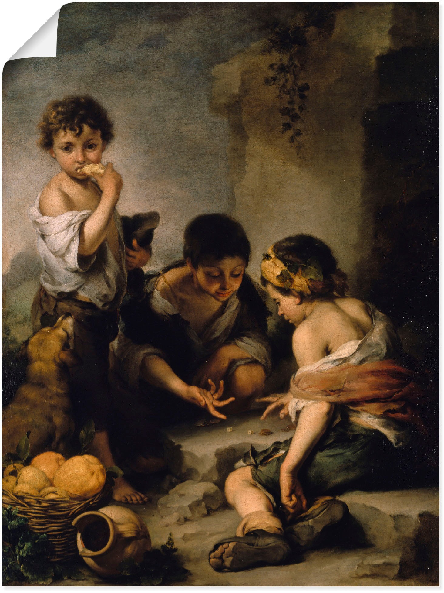 Image of Artland Wandbild »Buben beim Würfelspiel. Um 1670/1675.«, Kind, (1 St.), in vielen Grössen & Produktarten -Leinwandbild, Poster, Wandaufkleber / Wandtattoo auch für Badezimmer geeignet bei Ackermann Versand Schweiz