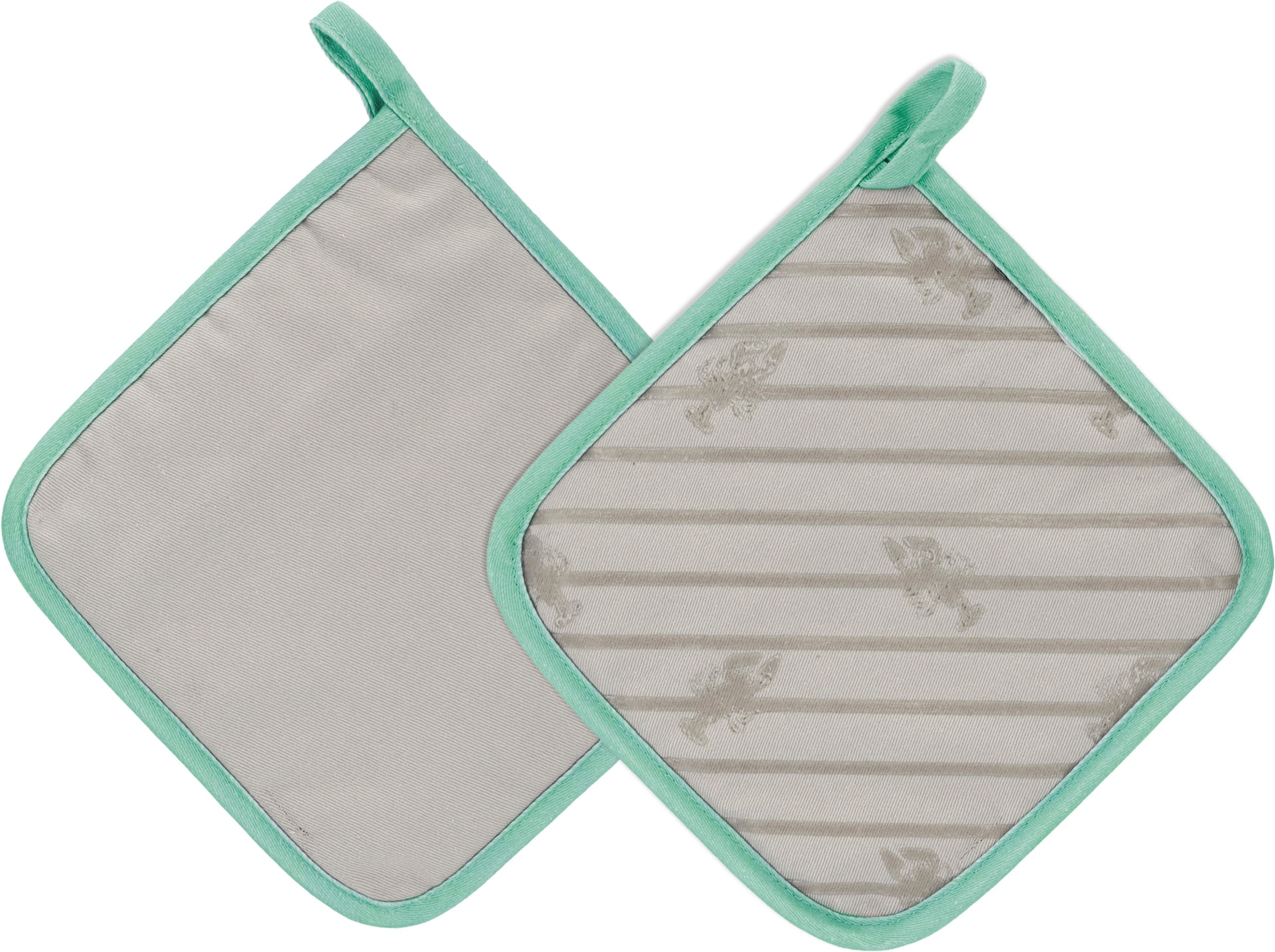 Image of Vossen Topflappen "SET Oven Chic 2x Topflappen" mit Silikonbeschichtung im Lobster-Design, Hitzebeständig bis 250