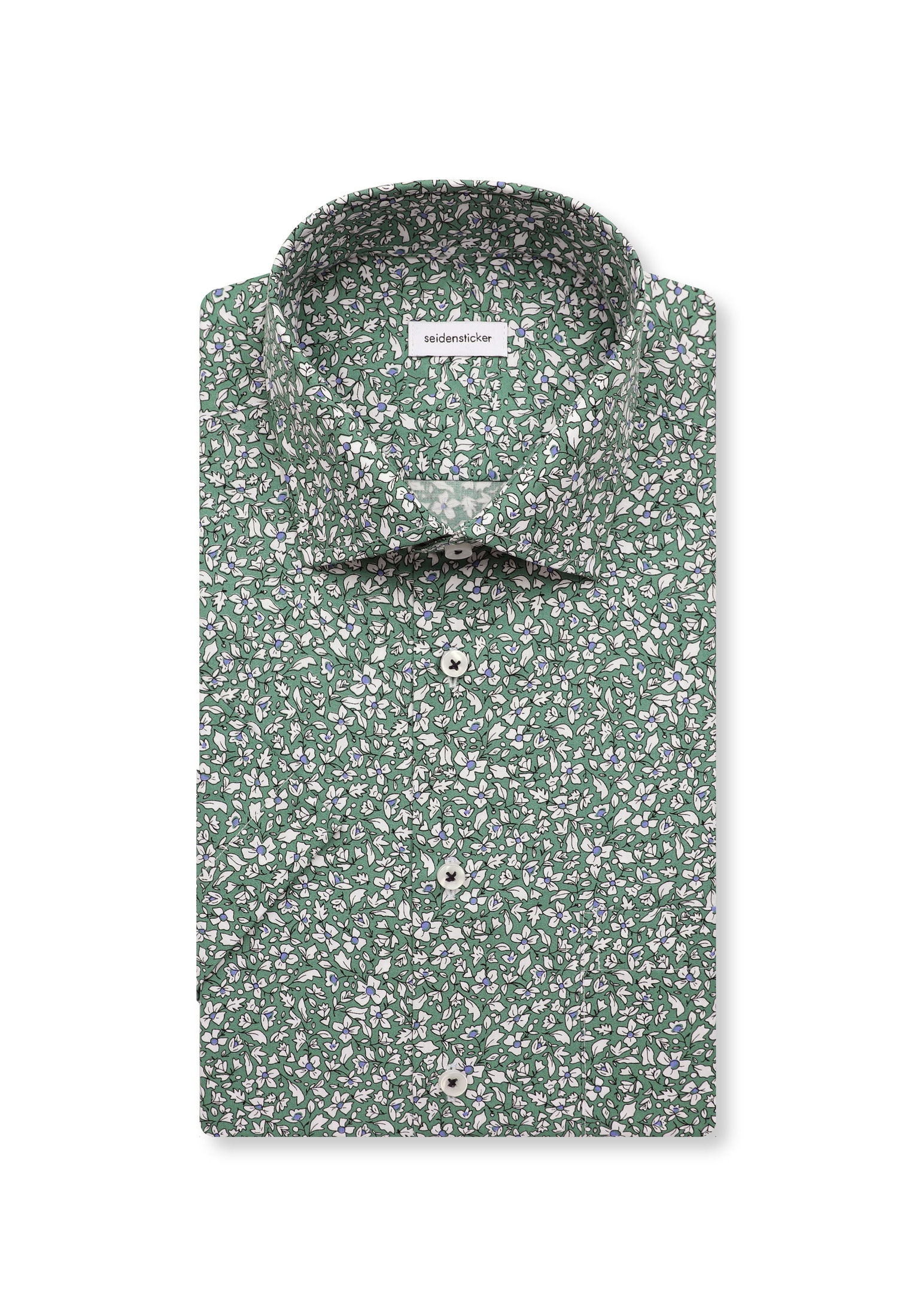 seidensticker Businesshemd »Regular« Regular Kurzarm Kentkragen Floral