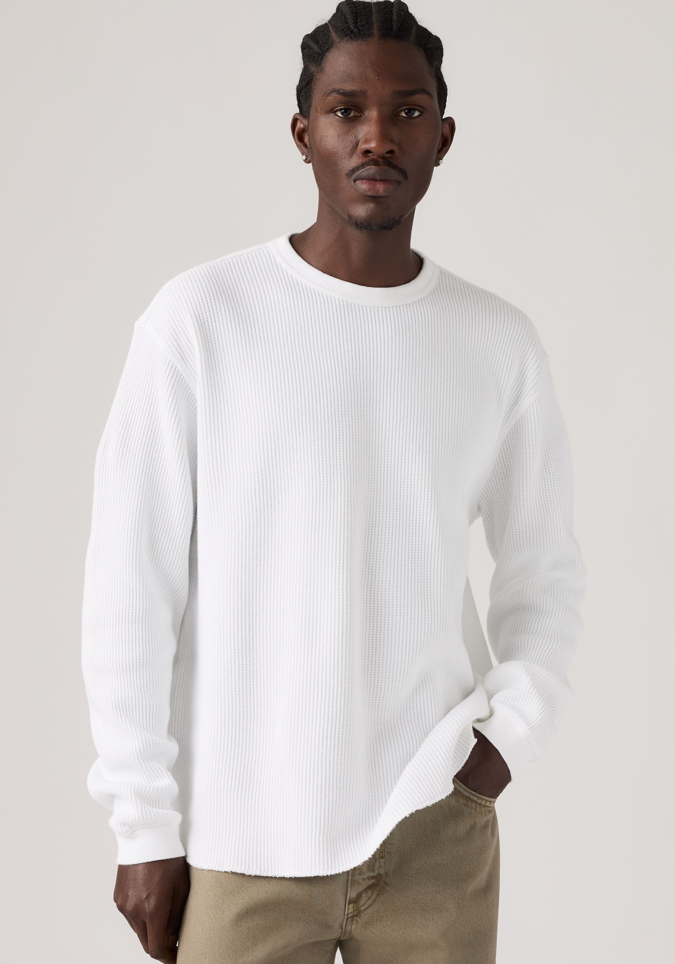 Levi's® Langarmshirt Waffelstrukturmuster