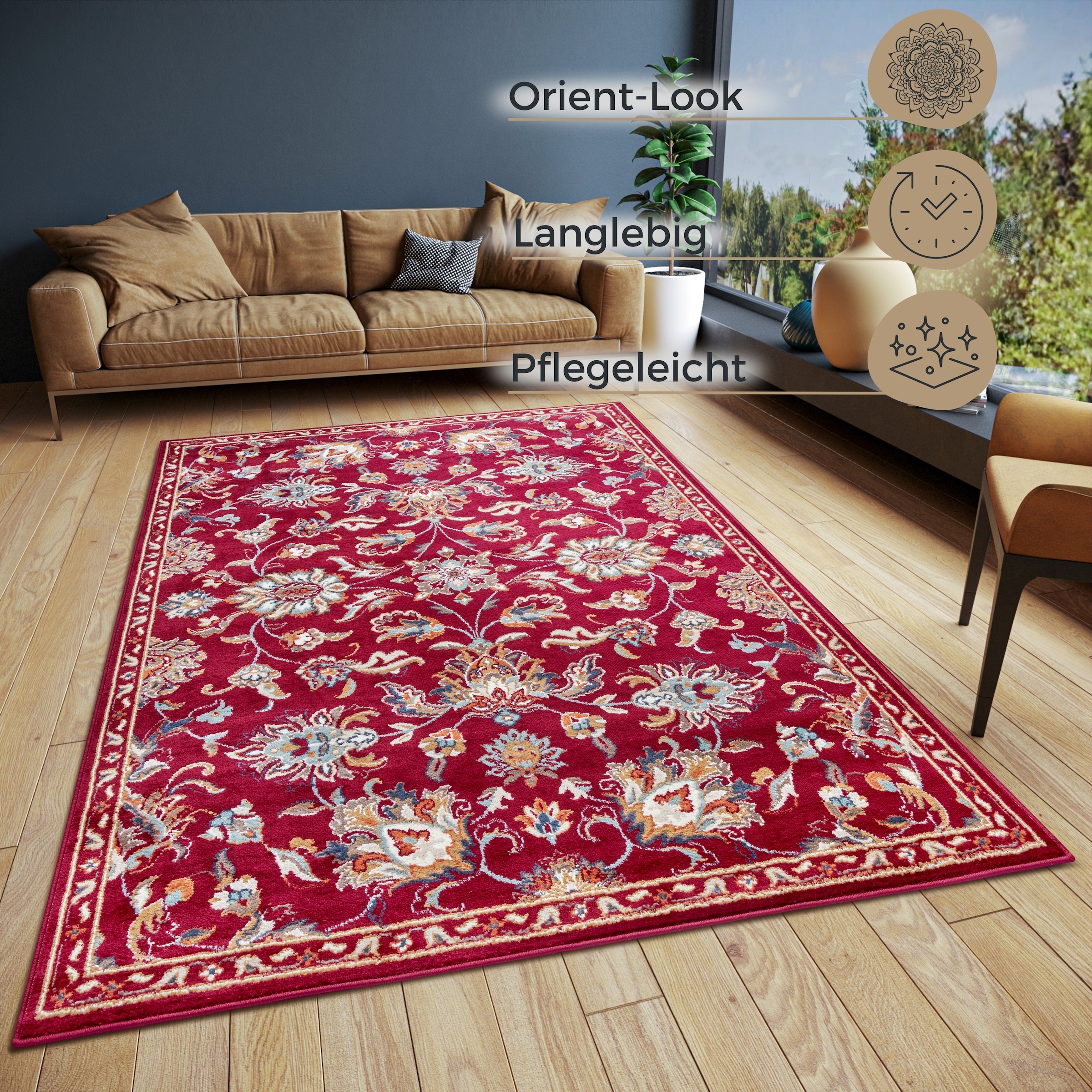 HANSE Home Teppich »Caracci«, rechteckig, Orientalisch, Orient, Kurzflor, Wohnzimmer, Schlafzimmer, Esszimmer