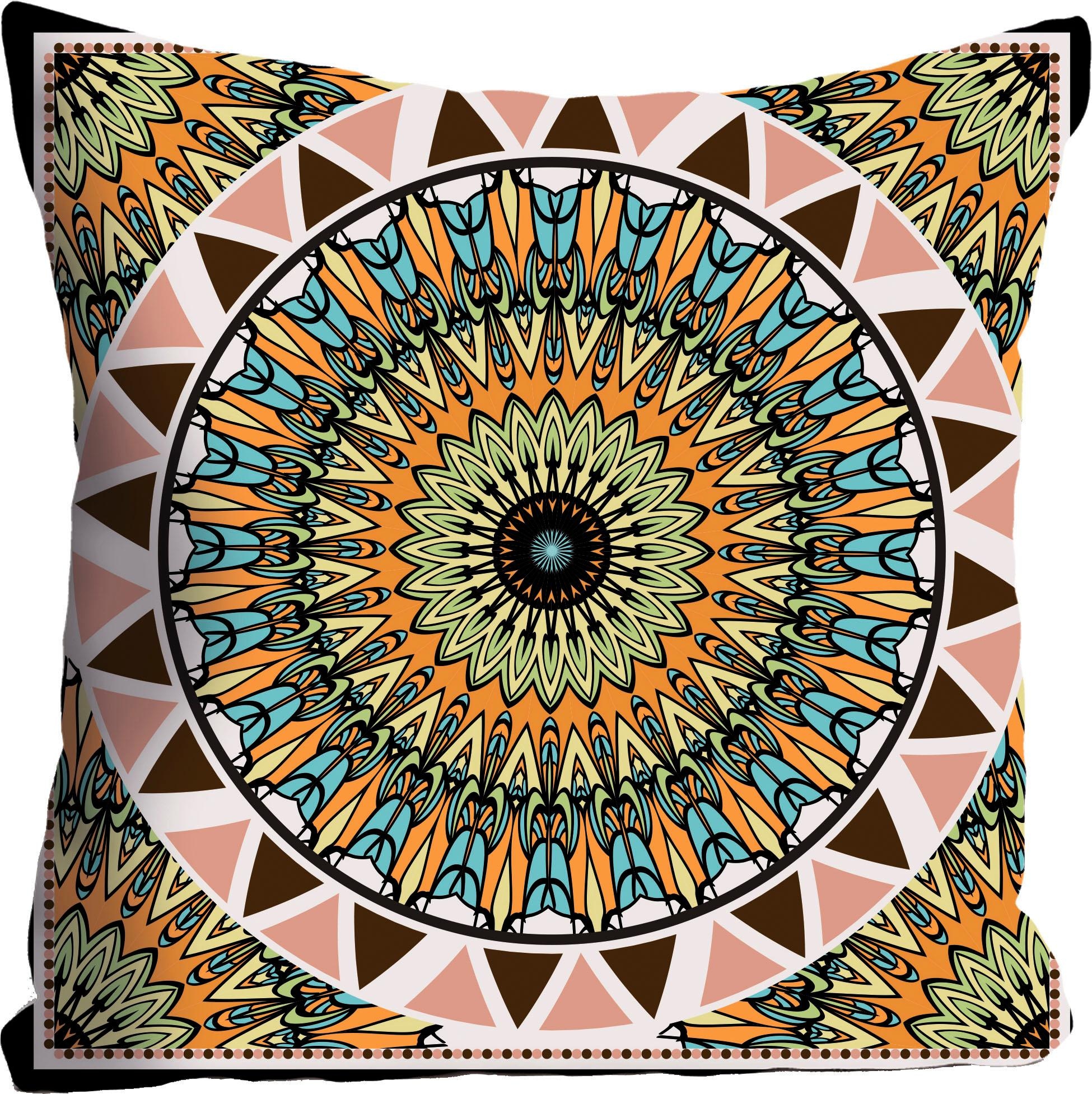 Image of queence Dekokissen ""Mandala"," Kissenhülle ohne Füllung, 1 Stück