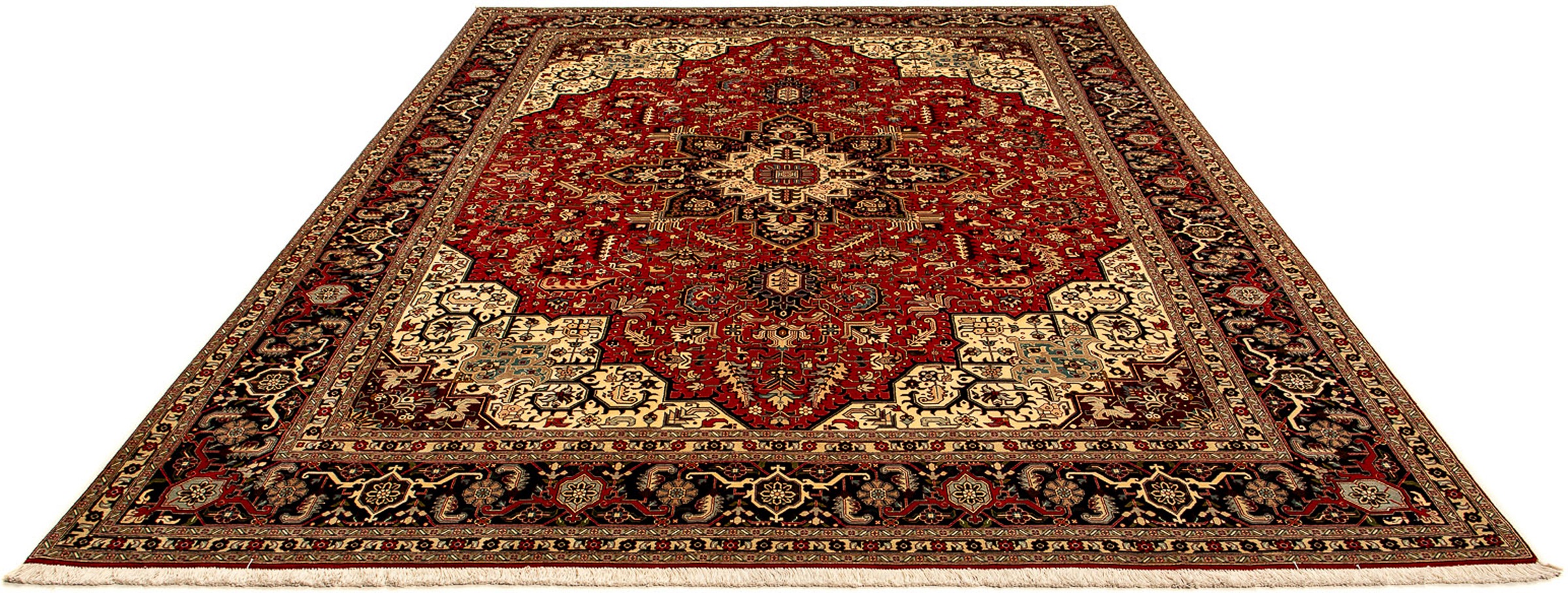 Image of morgenland Orientteppich »Perser - Täbriz - Royal - 348 x 253 cm - rot«, rechteckig, 7 mm Höhe, Wohnzimmer, Handgeknüpft, Einzelstück mit Zertifikat bei Ackermann Versand Schweiz
