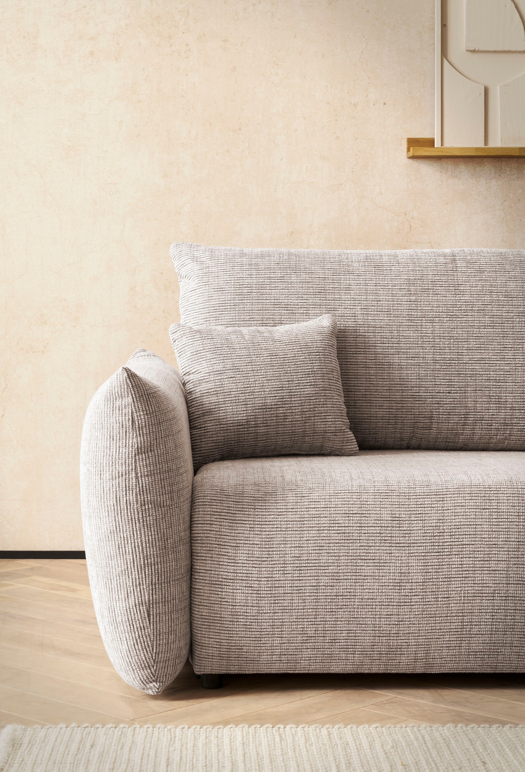 INOSIGN 3-Sitzer »MAVAS Schlafsofa mit Bettkasten«, ca.240/108cm (Liegefläche 212/145 cm), Cord, Chenille, Struktur