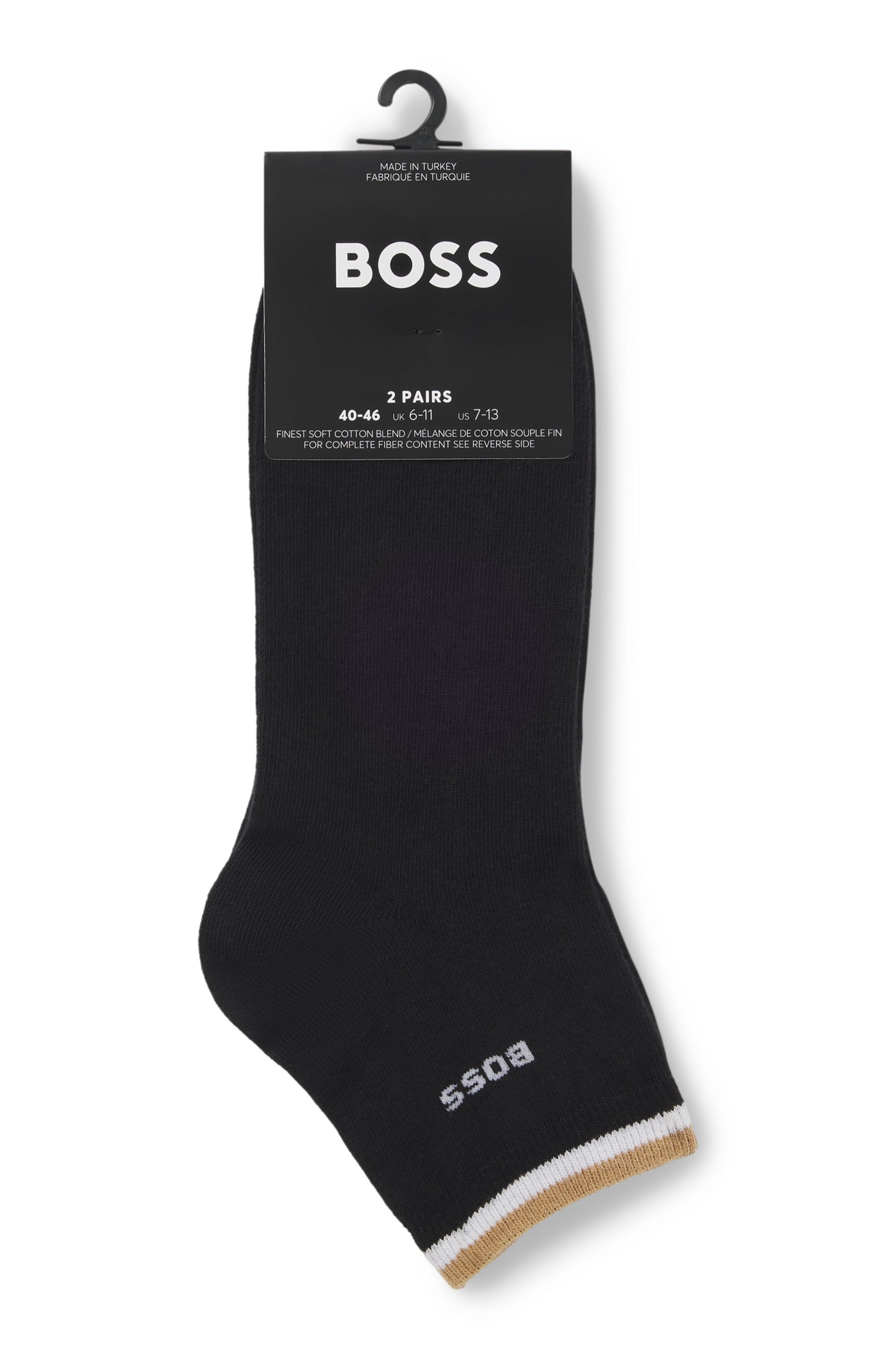 BOSS Chaussettes de loisirs »2P SH Stripe CC« Packung, 2er, 2 cuis tlg. mit BOSS Schriftzug