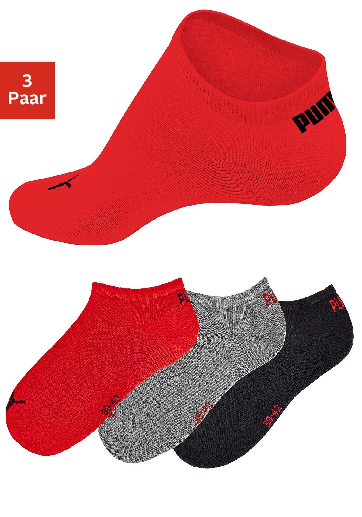 Sneakersocken, (3 Paar), in klassischer Form