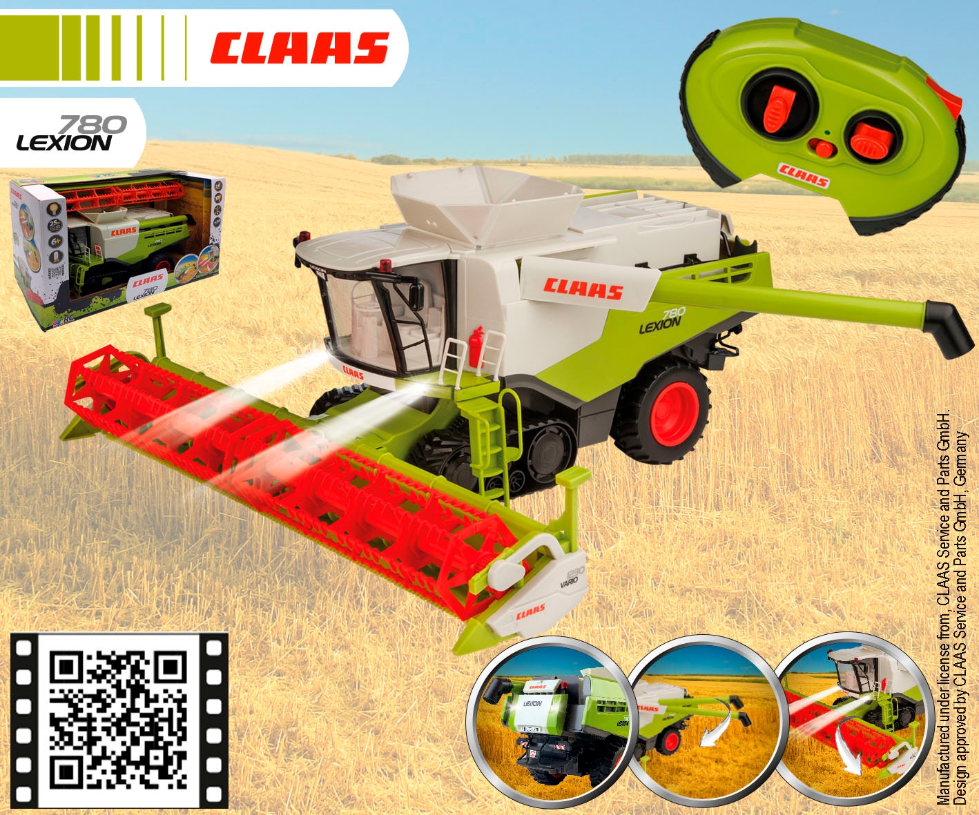 Happy People Tracteur RC »CLAAS Lexion 780 Mähdrescher« mit Fernbedienung und bis zu 25 m Reichweite