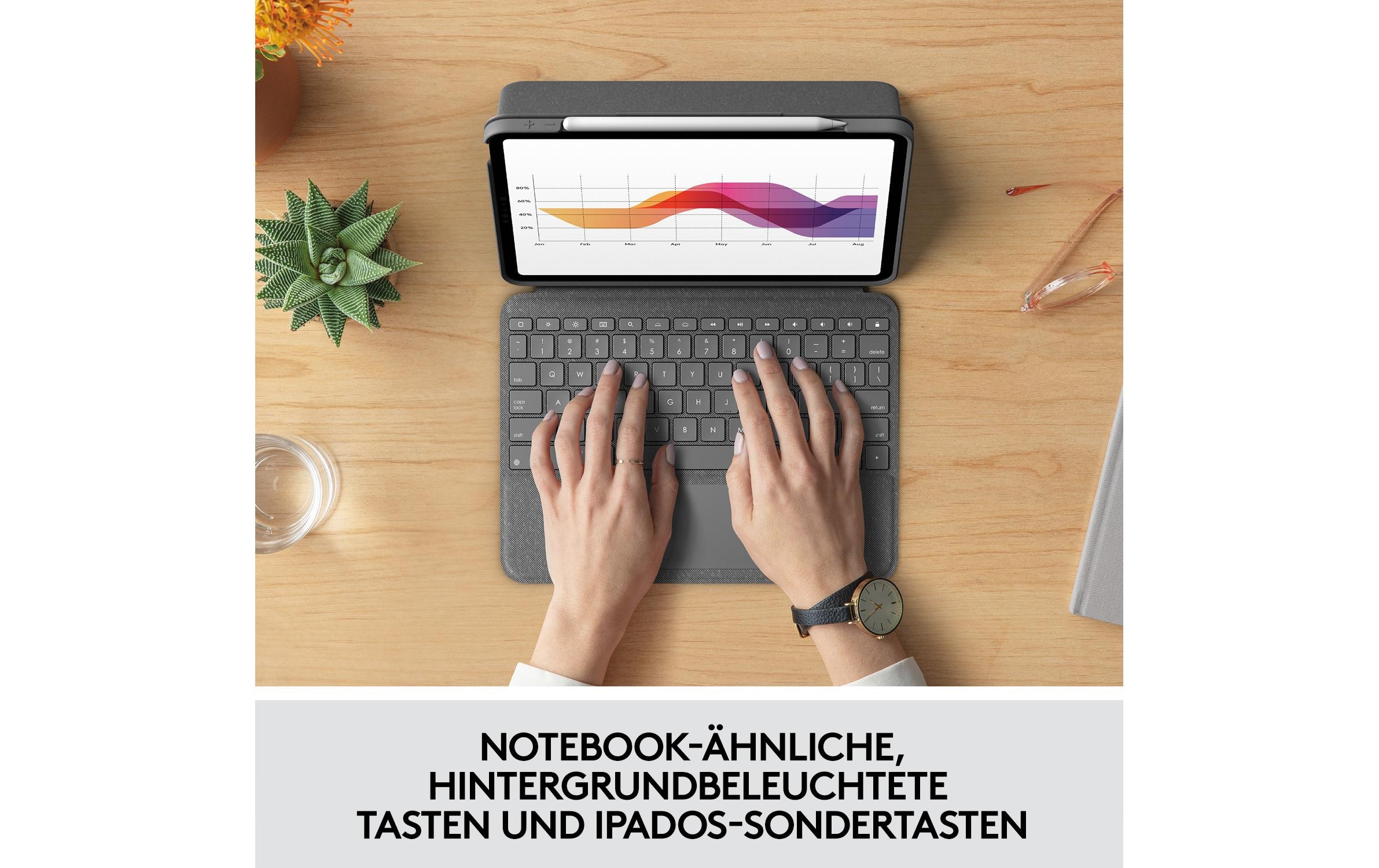 Logitech Tablet-Hülle »Folio Touch iPad Air (4. & 5. Gen)«, Tablet, 28 cm (11 Zoll)