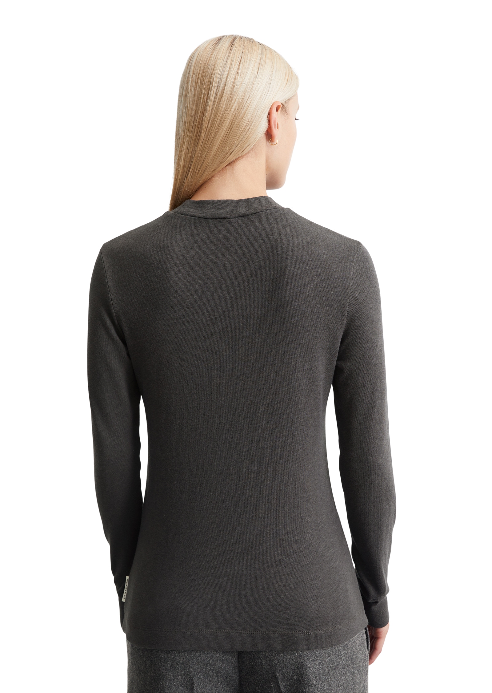 Marc O'Polo Longsleeve, mit kleinem Mockneck-Kragen