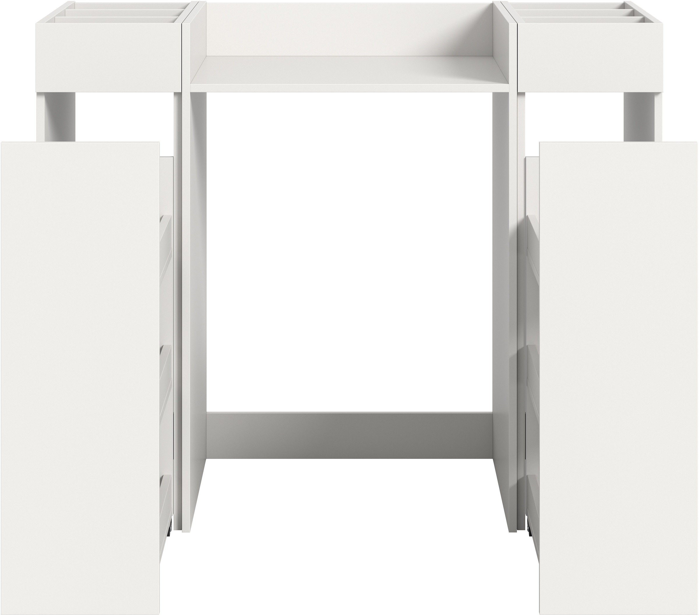 welltime Ensemble de meubles de salle de bain »FALAS, TOPSELLER!, 3-teilig, Hauswirtschaftsraum Set, Breite 124 cm« Set, bestehend aus: Waschmaschinenumbauschrank und 2x Standregal, 3 cuis tlg.