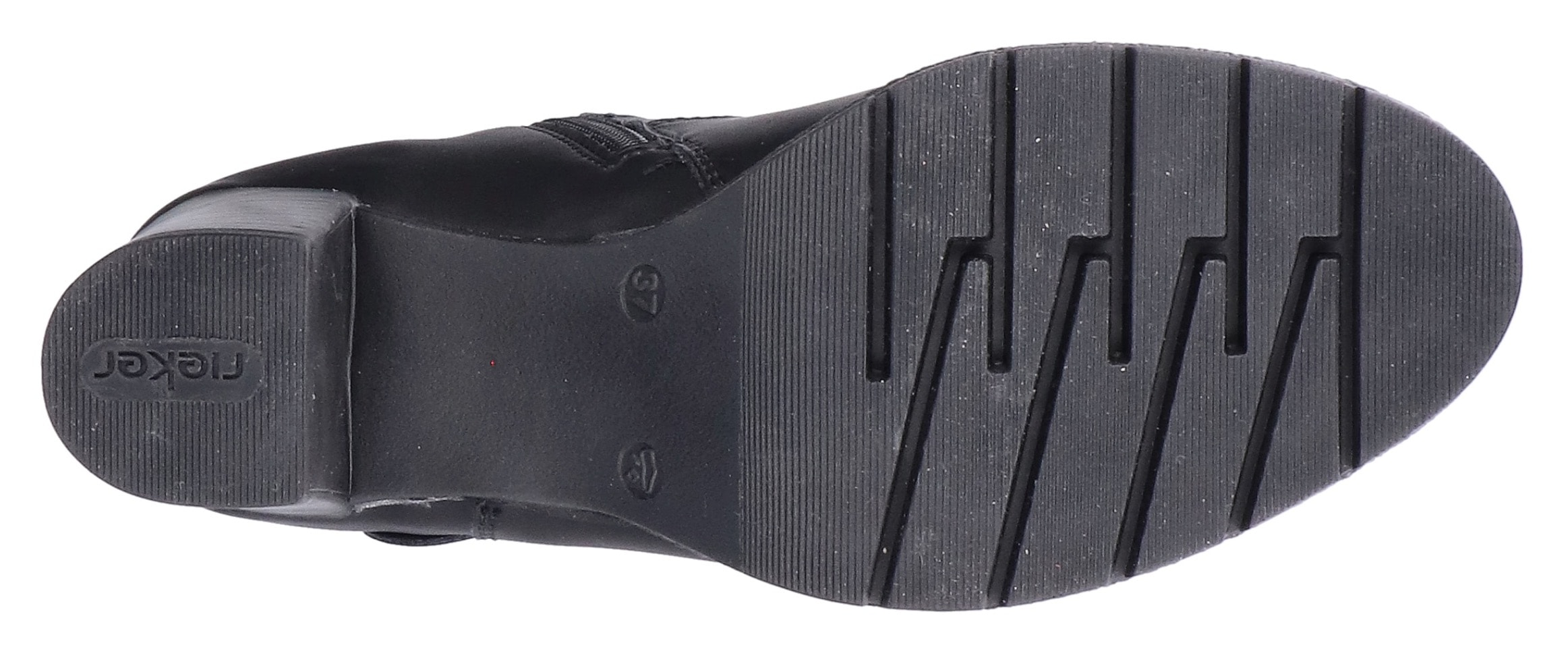 Rieker Stiefel  Langschaftstiefel, Blockabsatz,mit Reissverschluss hinten-schmale Form
