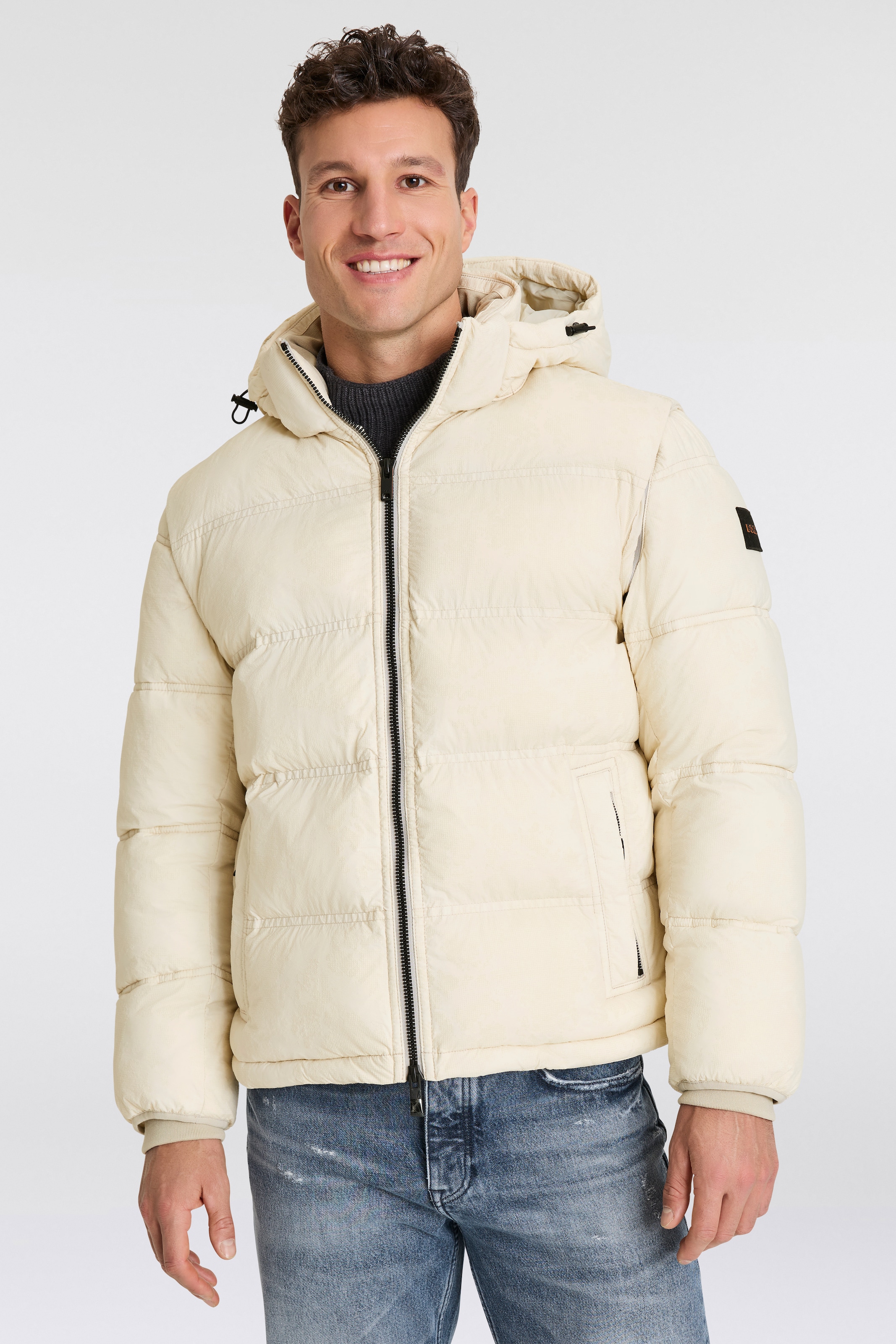 Image of BOSS ORANGE Steppjacke "Obark" mit Kapuze mit integriertem Stehkragen