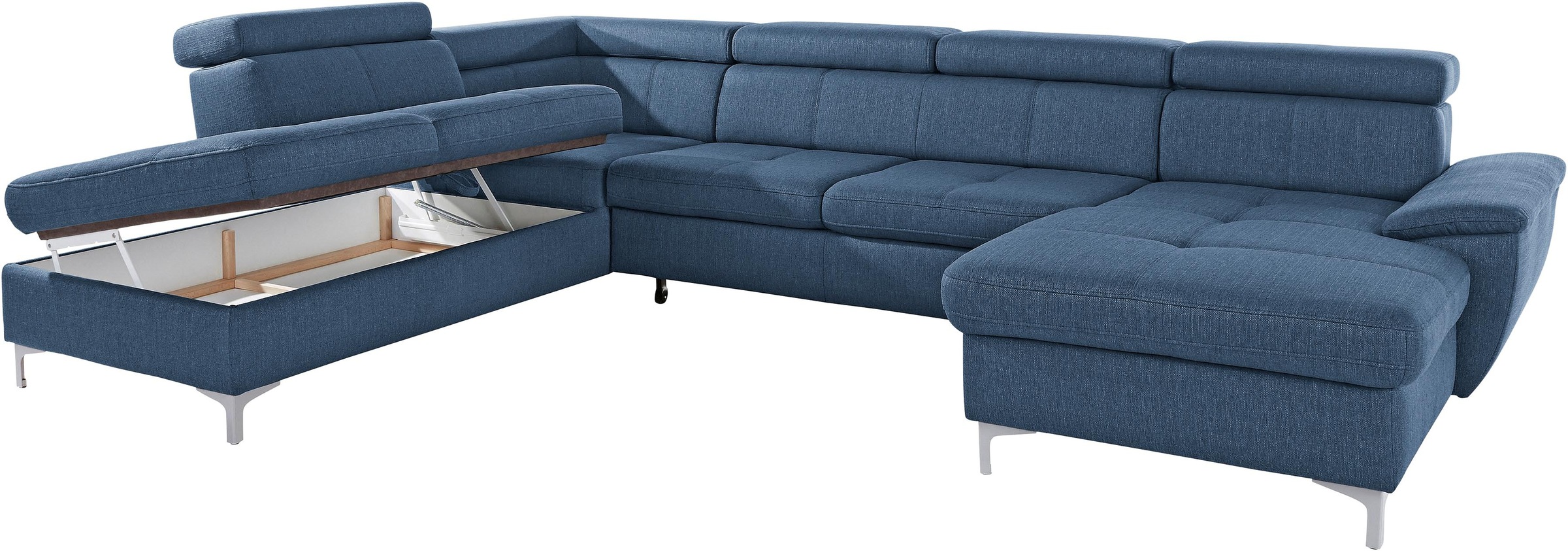 exxpo - sofa fashion Wohnlandschaft »Azzano, U-Form«, wahlweise mit Bettfunktion und Bettkasten