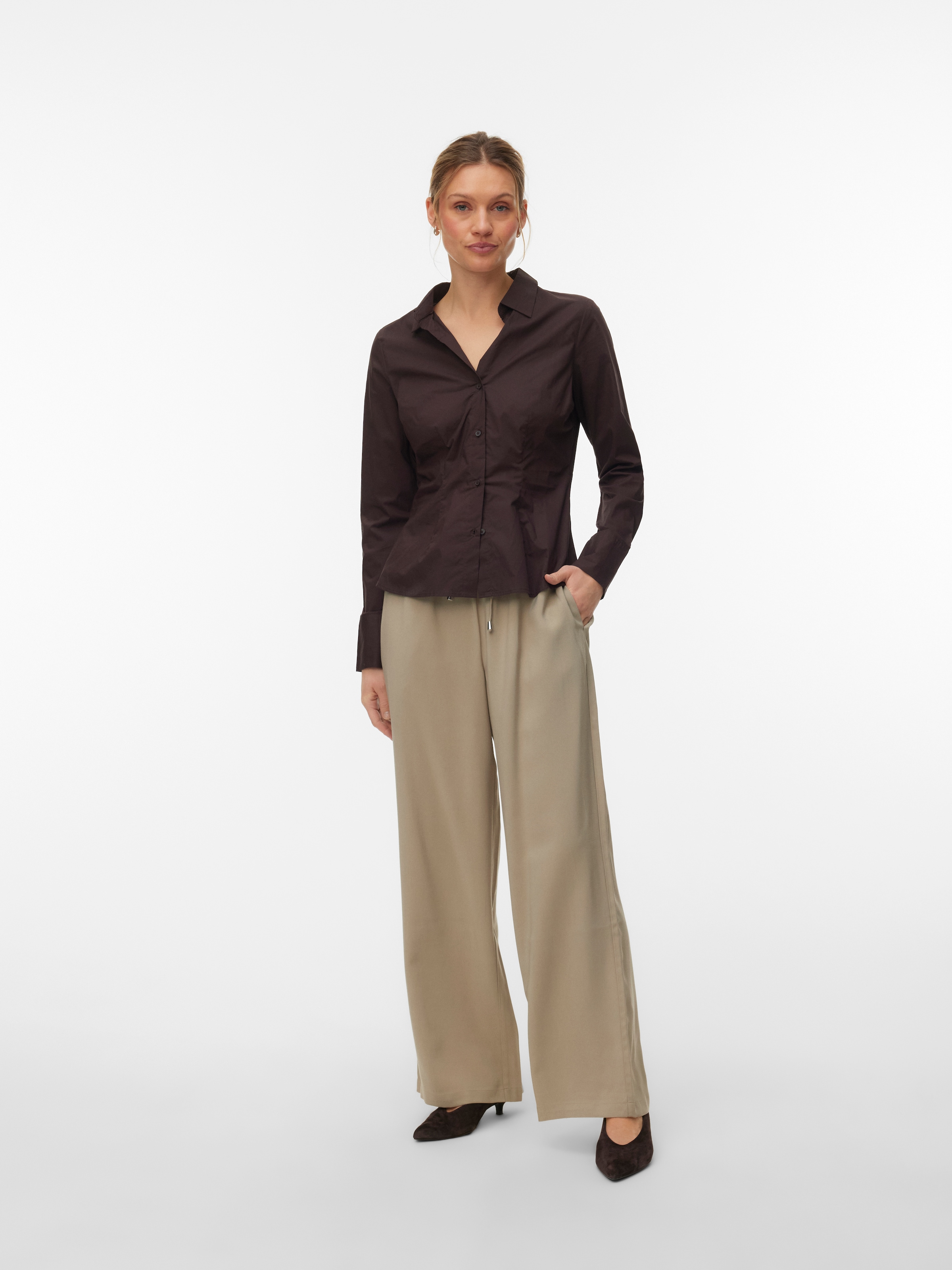 Vero Moda Pantalon à enfiler »VMKATIE LOOSE PANT WVN NOOS«  Materialmix