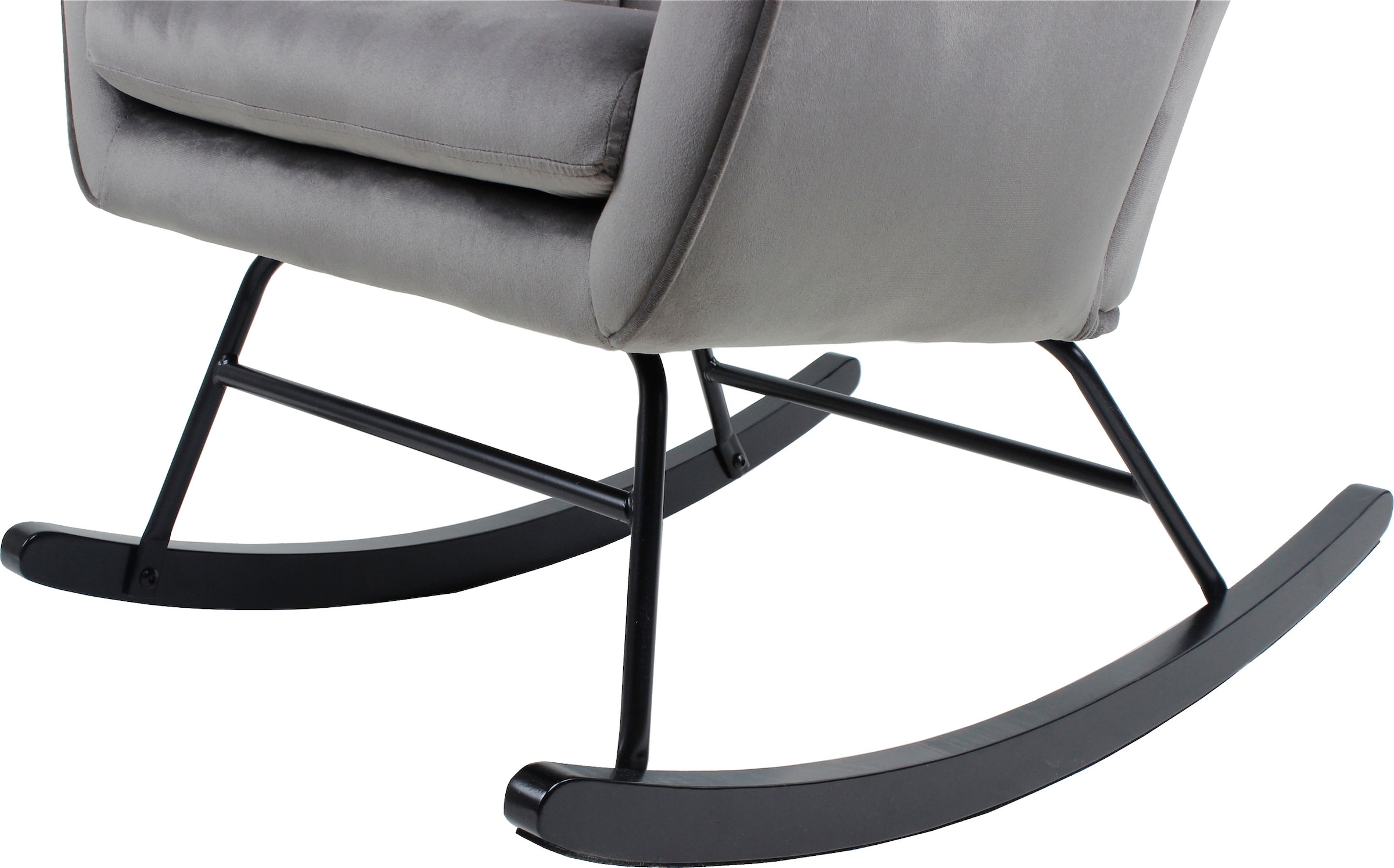 Kayoom Schaukelstuhl »Bryana 125, Relaxstuhl zum Schaukeln, Metallgestell mit Kufen aus Holz« () 1 Stk. Relaxstuhl zum Schaukeln, Metallgestell mit Kufen aus Holz, gemütlich