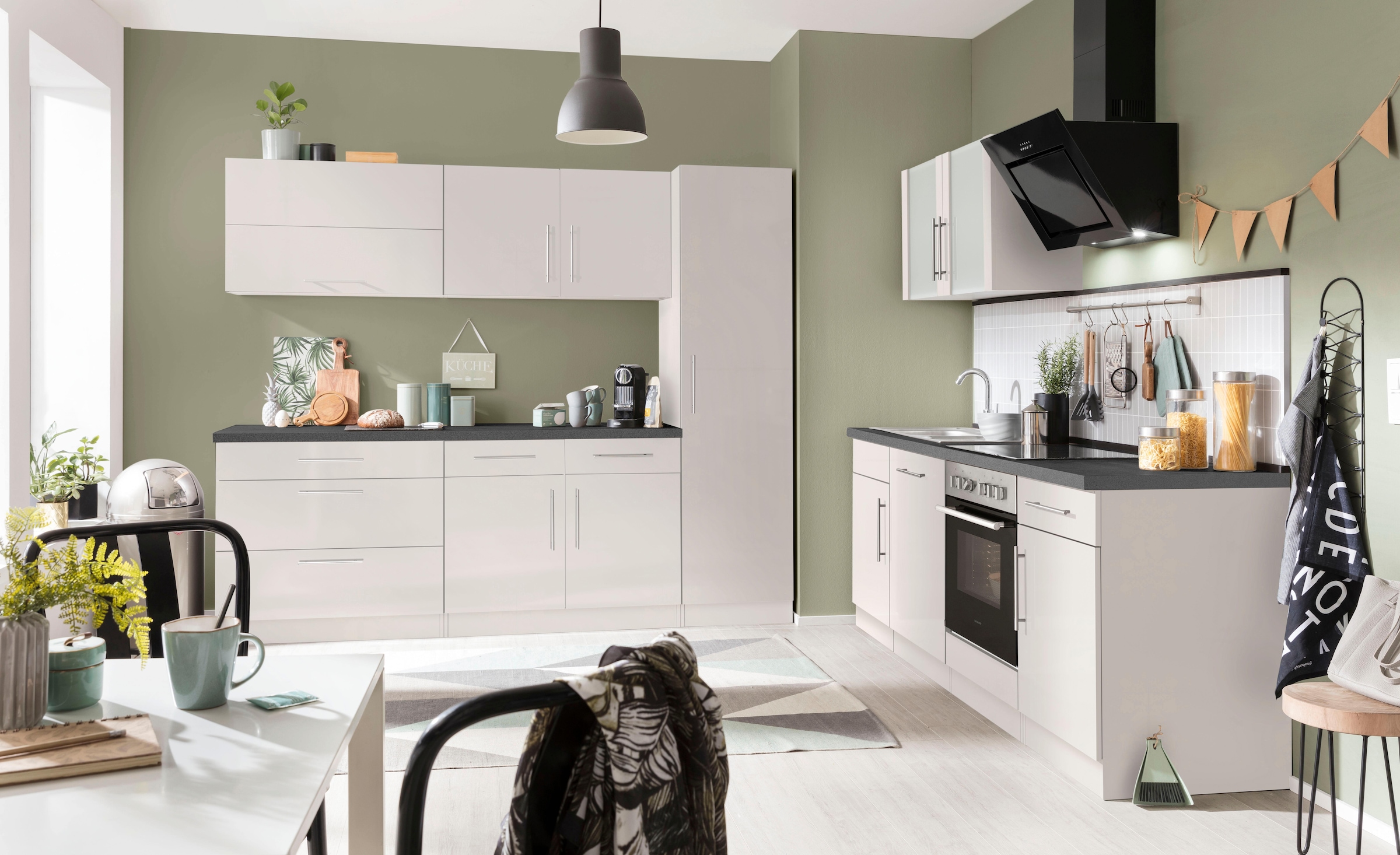 wiho Küchen Unterschrank »Cali«, 90 cm breit, mit 2 grossen Auszügen ohne Arbeitsplatte