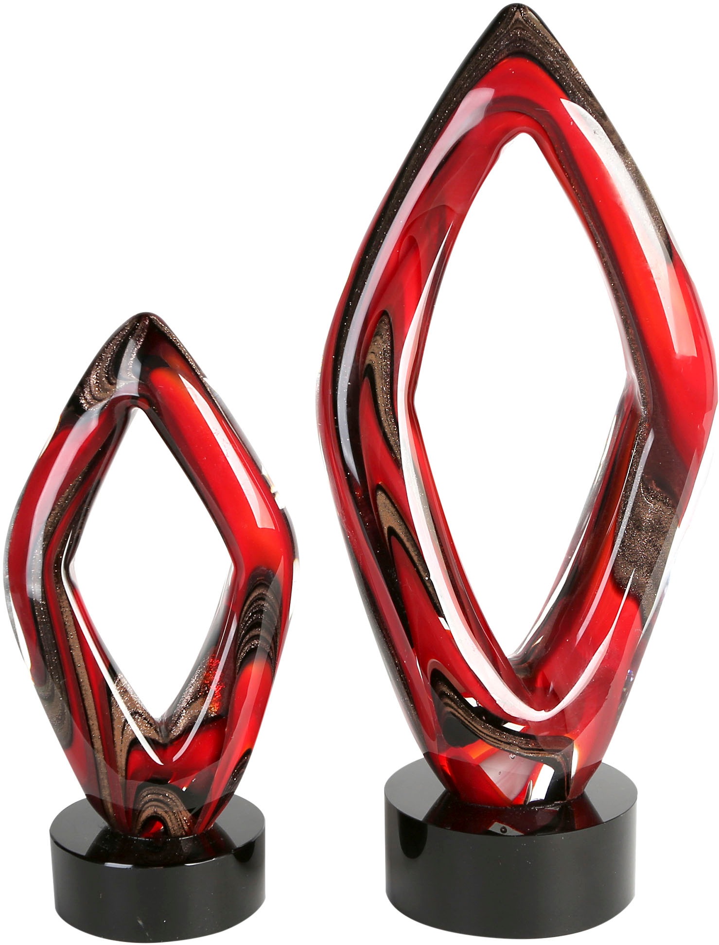 Image of Casablanca by Gilde Dekoobjekt »Skulptur Grosse Raute«, (1 St.), Höhe 31 cm, handgefertigt, aus durchgefärbten Glas, Wohnzimmer bei Ackermann Versand Schweiz