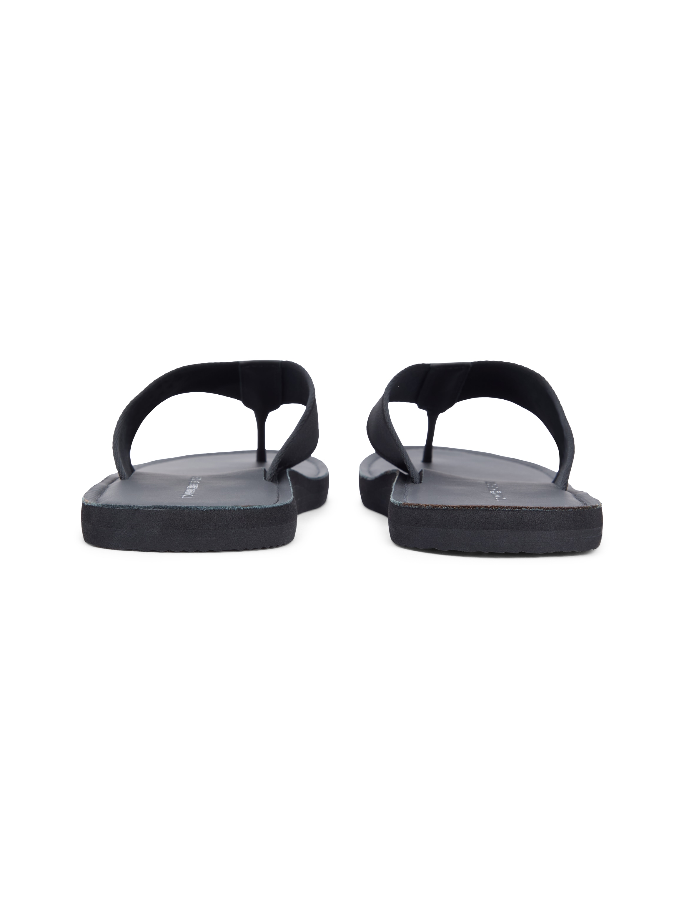Tommy Hilfiger Séparateur d'orteils »HILFIGER LEATHER BEACH SANDAL«  chaussure d'été, plate avec broderie logo tendance