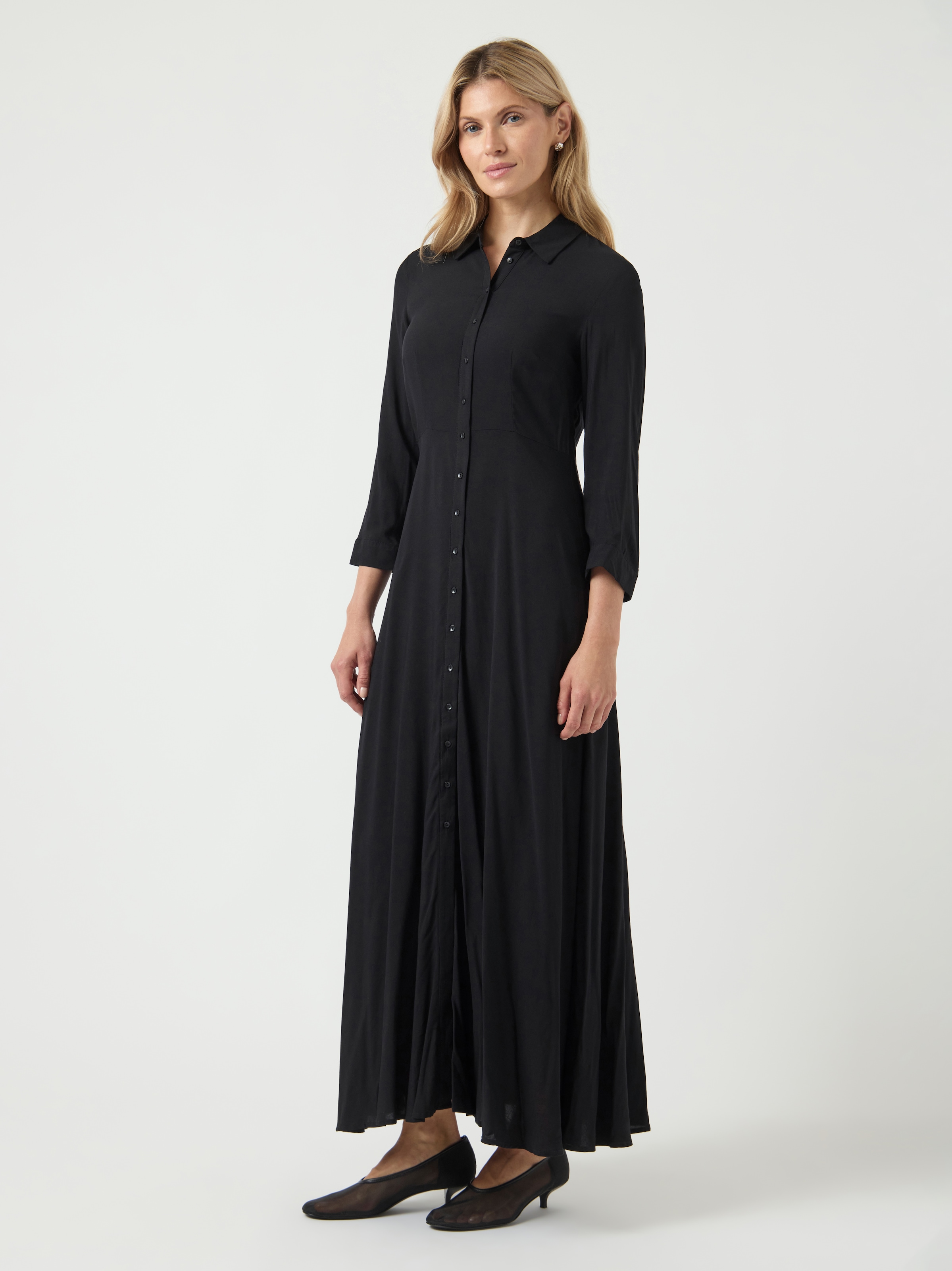 Y.A.S Robe chemisier »YASSAVANNA LONG SHIRT DRESS« Sommerkleid, mit 3/4 Ärmel