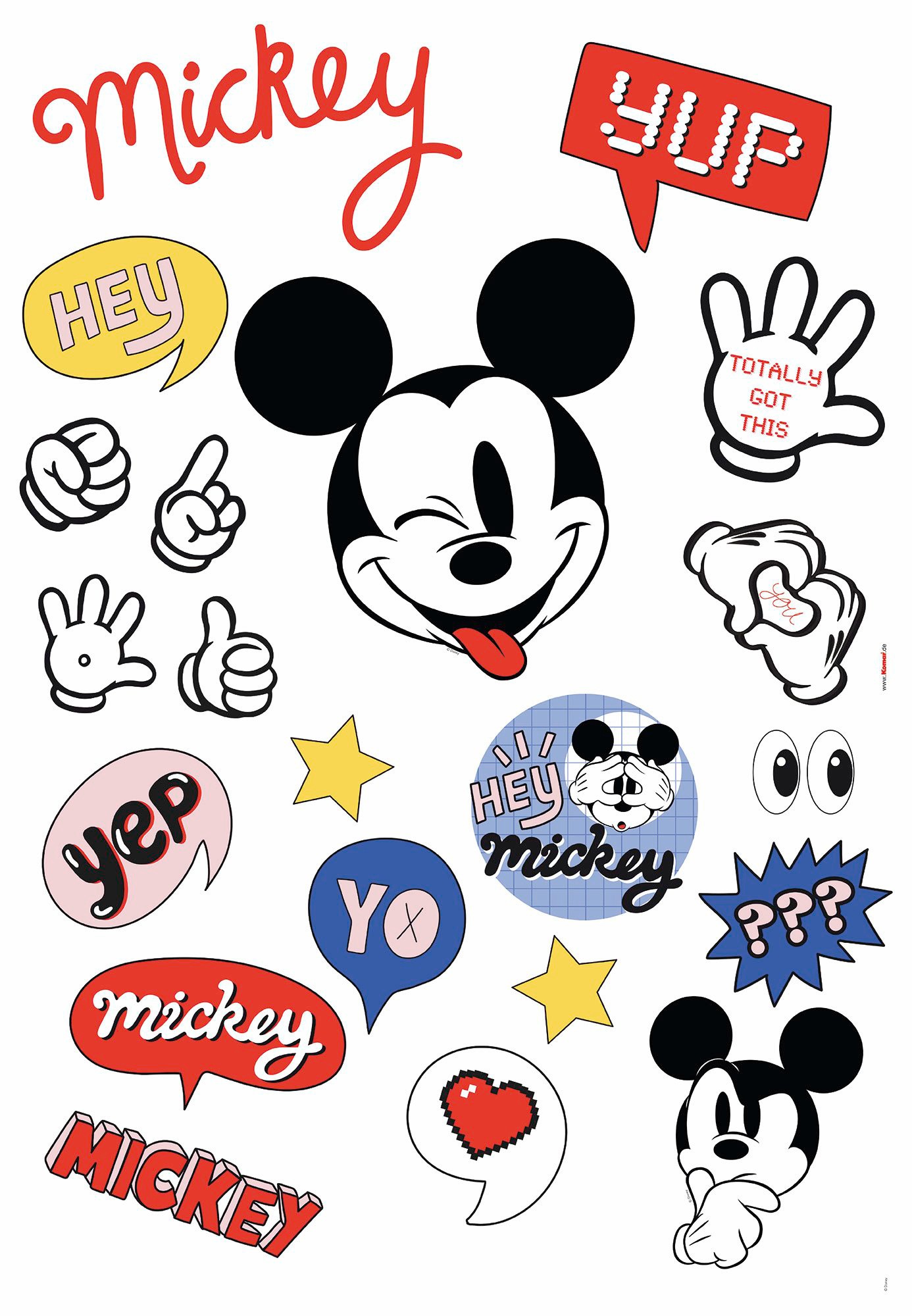 Image of Komar Wandsticker »Ist a Mickey Thing«, (Set), 50 x 70 cm (Breite x Höhe) - 21 Sticker bei Ackermann Versand Schweiz