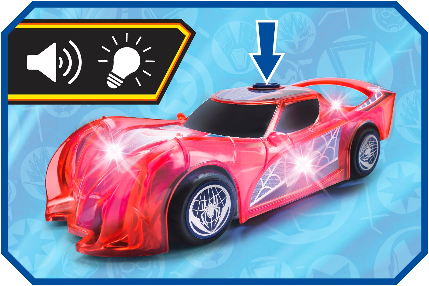 Dickie Toys Voiture-jouet »Marvel Light Hero Spider-Man 1:32« mit Licht und Sound