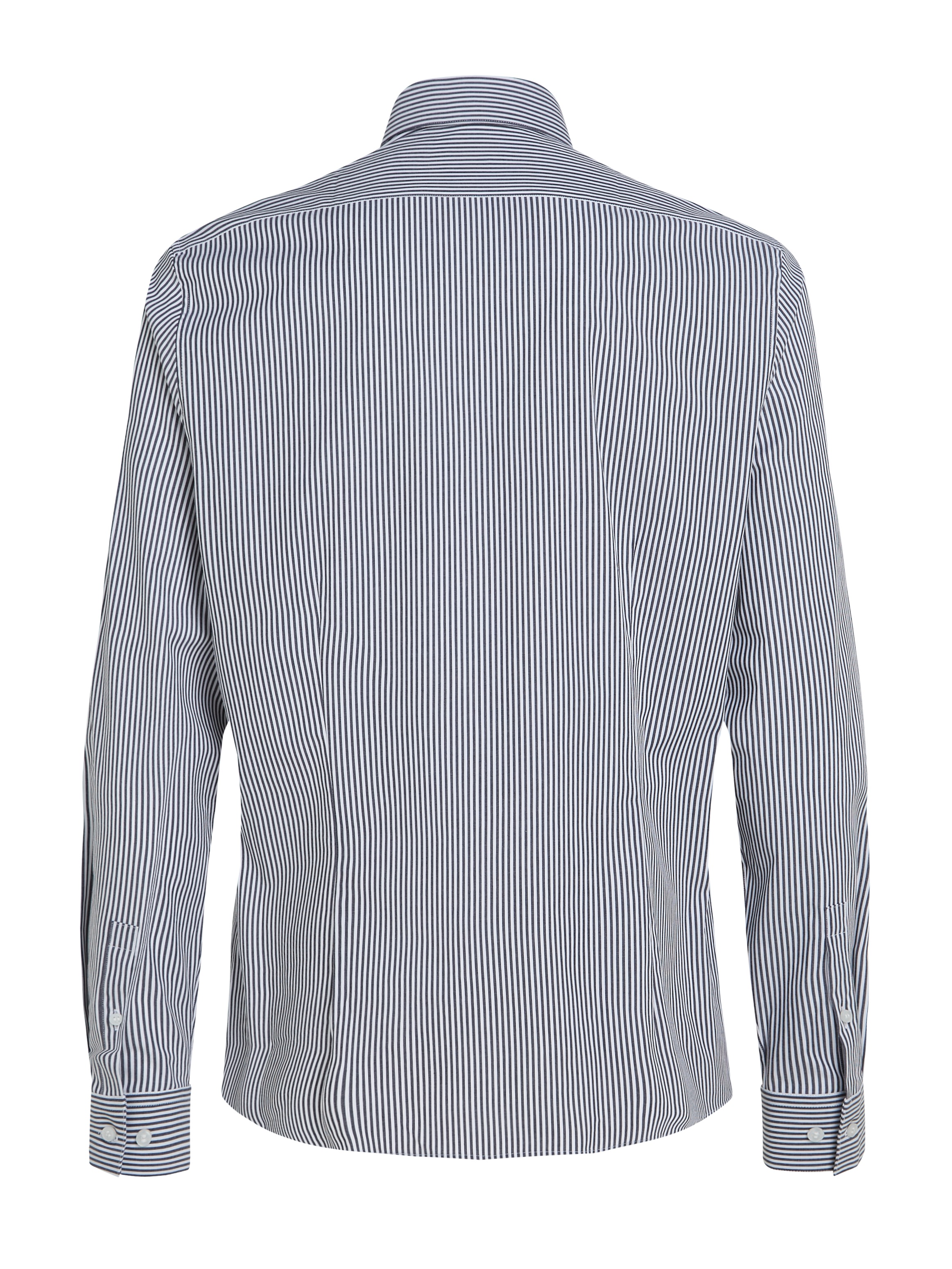 Calvin Klein Langarmhemd »POPLIN STRIPE SLIM SHIRT«, mit Logoprägung