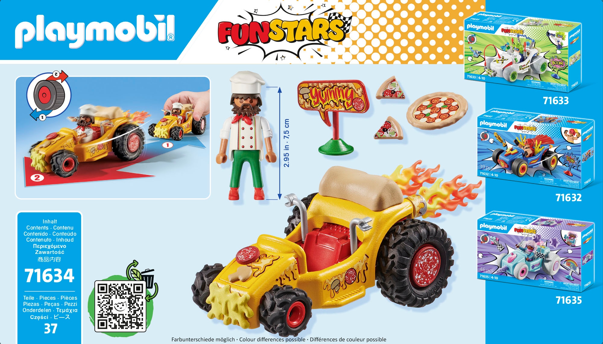 Playmobil® Konstruktions-Spielset »Rasende Pizza (71634), Funstars« Made in Europe