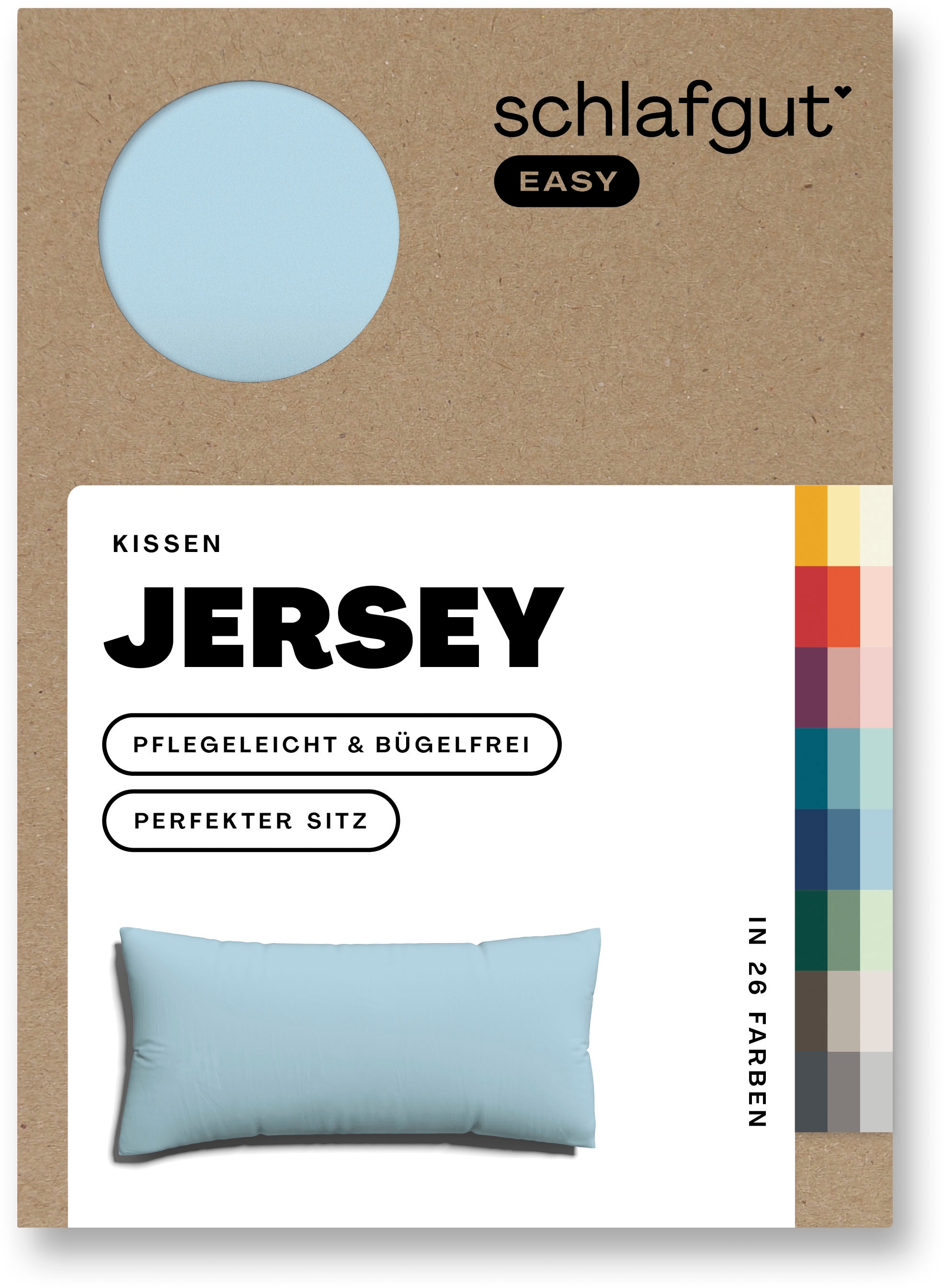 Kissenbezug »EASY Jersey«, (1 St.), Kissenhülle mit Reissverschluss, weich und...