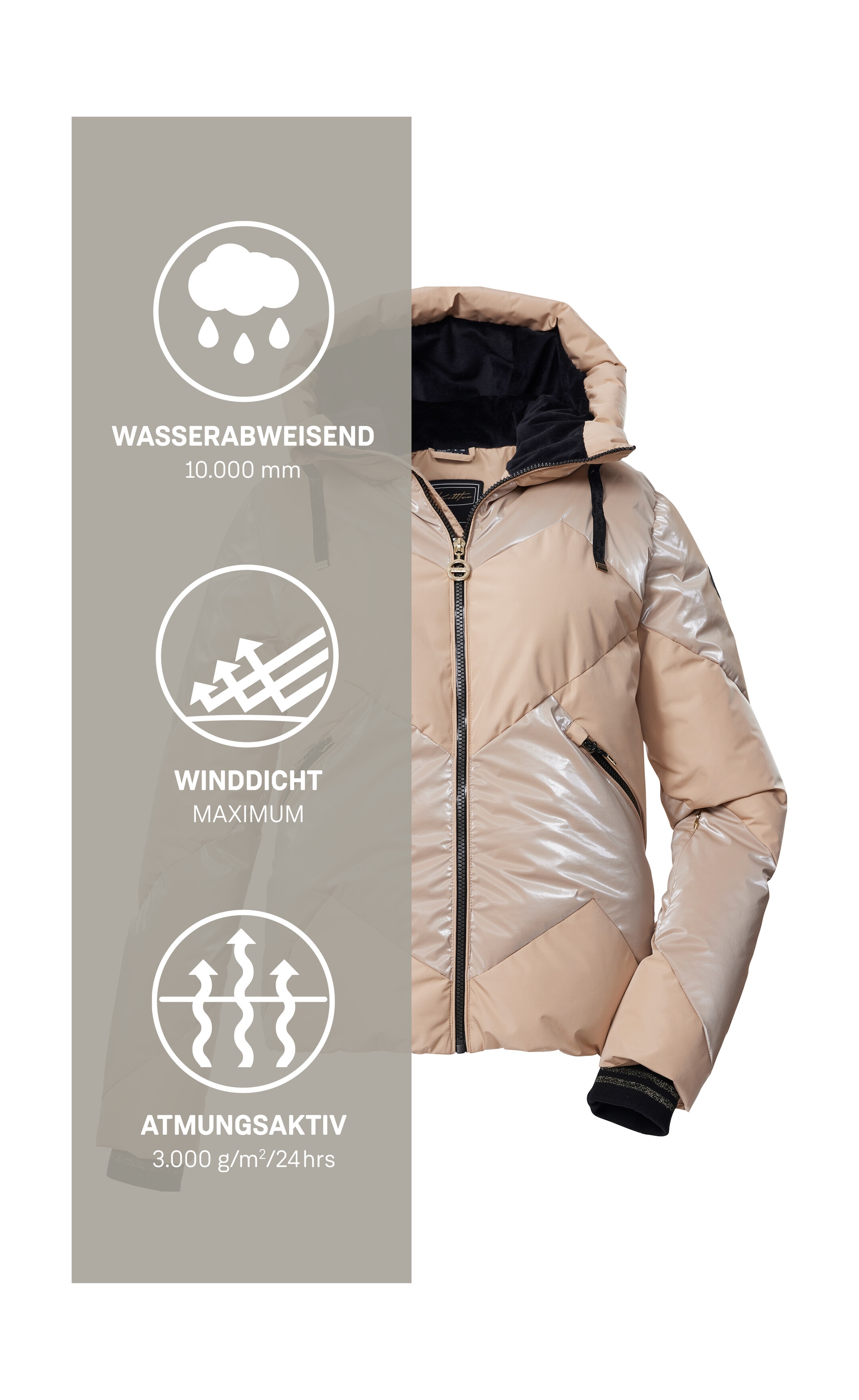 Killtec Veste de ski »KSW 113 WMN SKI QLTD JCKT« Winddichte Skijacke mit 10.000 mm Wassersäule, PFAS-frei imprägniert