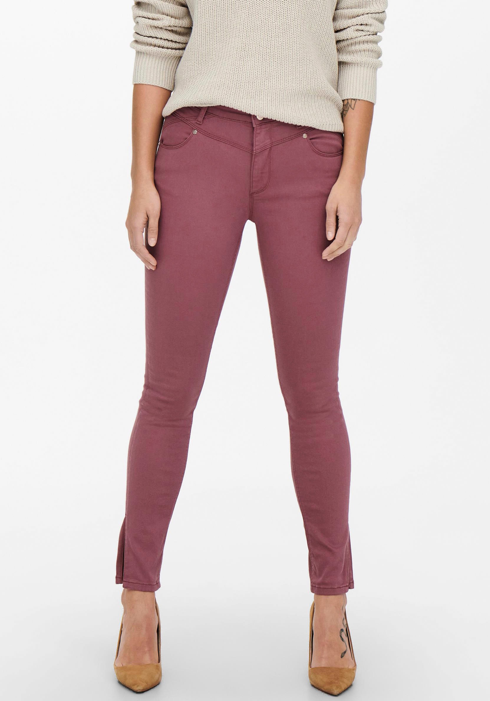 Image of Only High-waist-Jeans »ONLCHRISSY HW SK ANK CUT SLIT«, mit Schlitz bei Ackermann Versand Schweiz