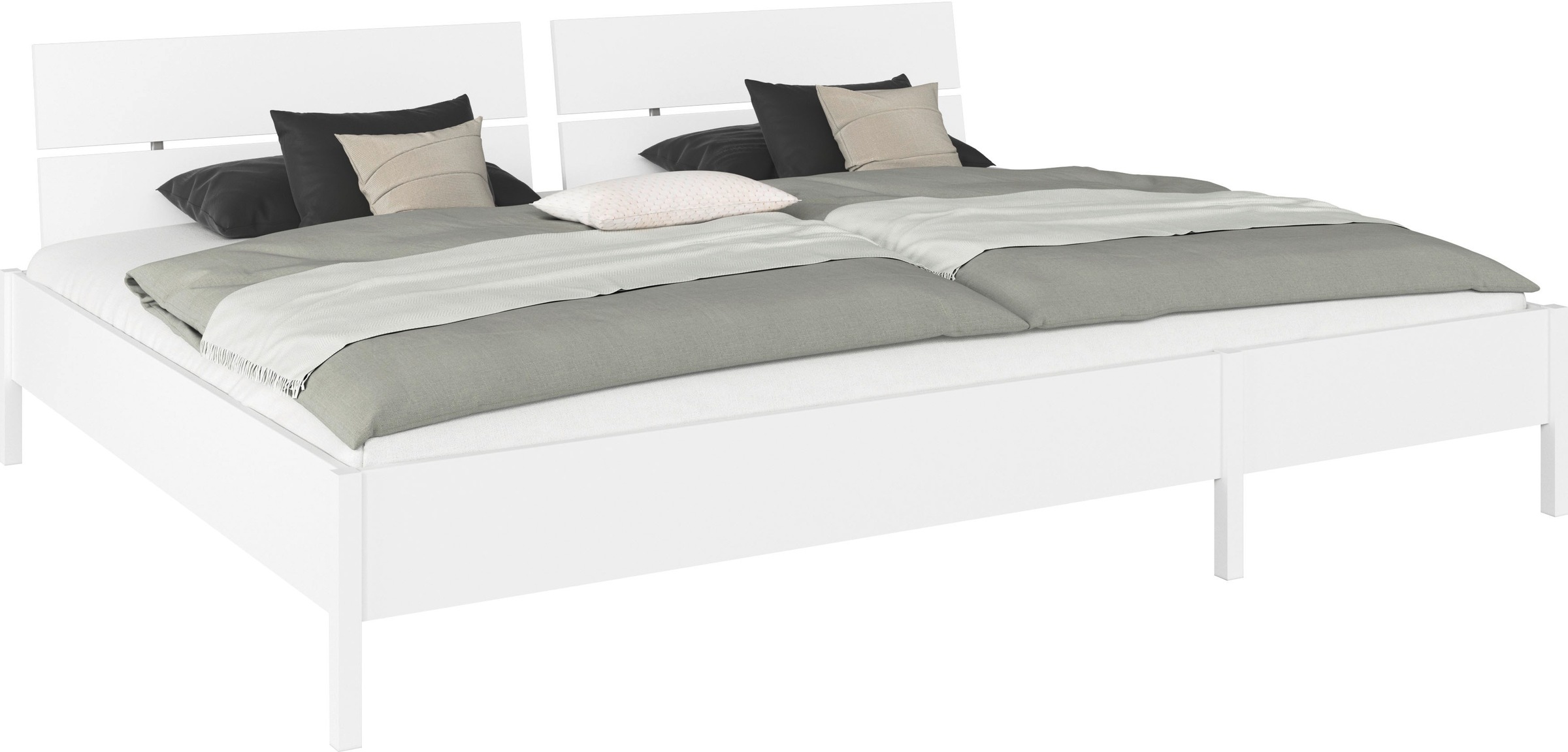 Image of rauch Bett "Familienbett XXL Familiengrösse Ehebett Doppelbett umbaubar" flexible Umbaumöglichkeit in Einzelbetten, 240x200 cm und 270x200 cm - mit oder ohne Kopfteil MADE IN GERMANY