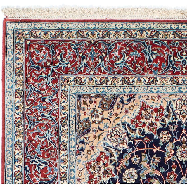 morgenland Orientteppich »Perser - Isfahan - Premium - 220 x 152 cm -  dunkelblau«, rechteckig, Wohnzimmer, Handgeknüpft, Einzelstück mit  Zertifikat versandkostenfrei auf