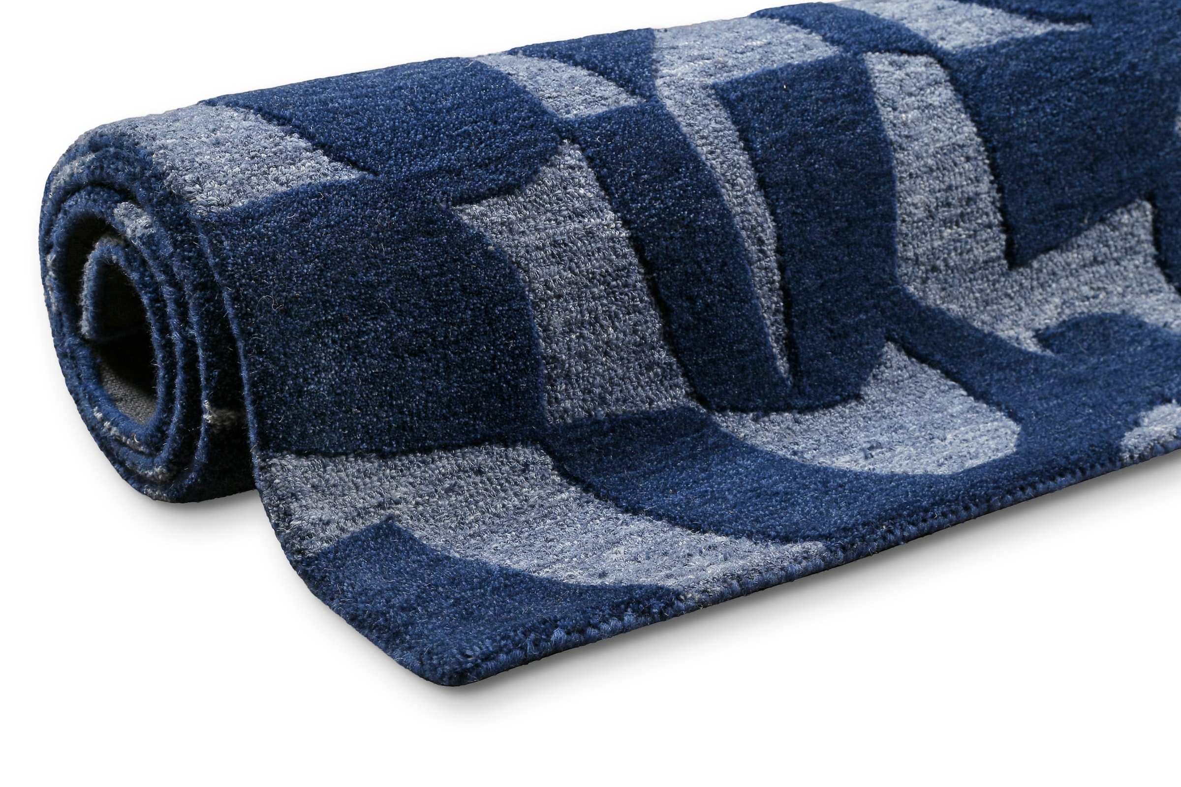 Wecon home Teppich »Ocean State«, rechteckig, 10 mm Höhe, handgefertigt, gemustert, pflegeleicht, Wolle, Wohnzimmer, Esszimmer