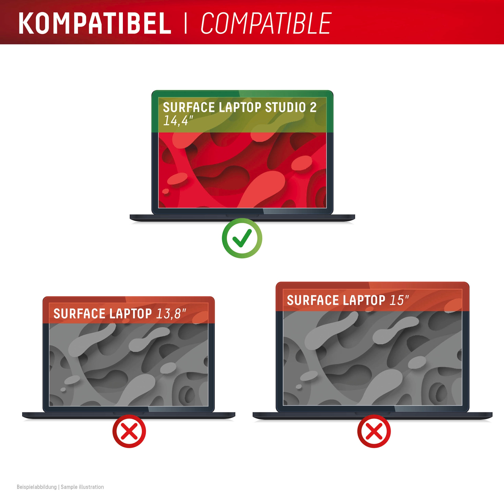 Displex Film de protection d'écran »Privacy Safe 2-Wege Blickschutzfilter« für Microsoft Surface Laptop Studio 2 14,4 Blickschutzfolie, Schutzfolie, Bildschirmschutz, kratz- & stossfest