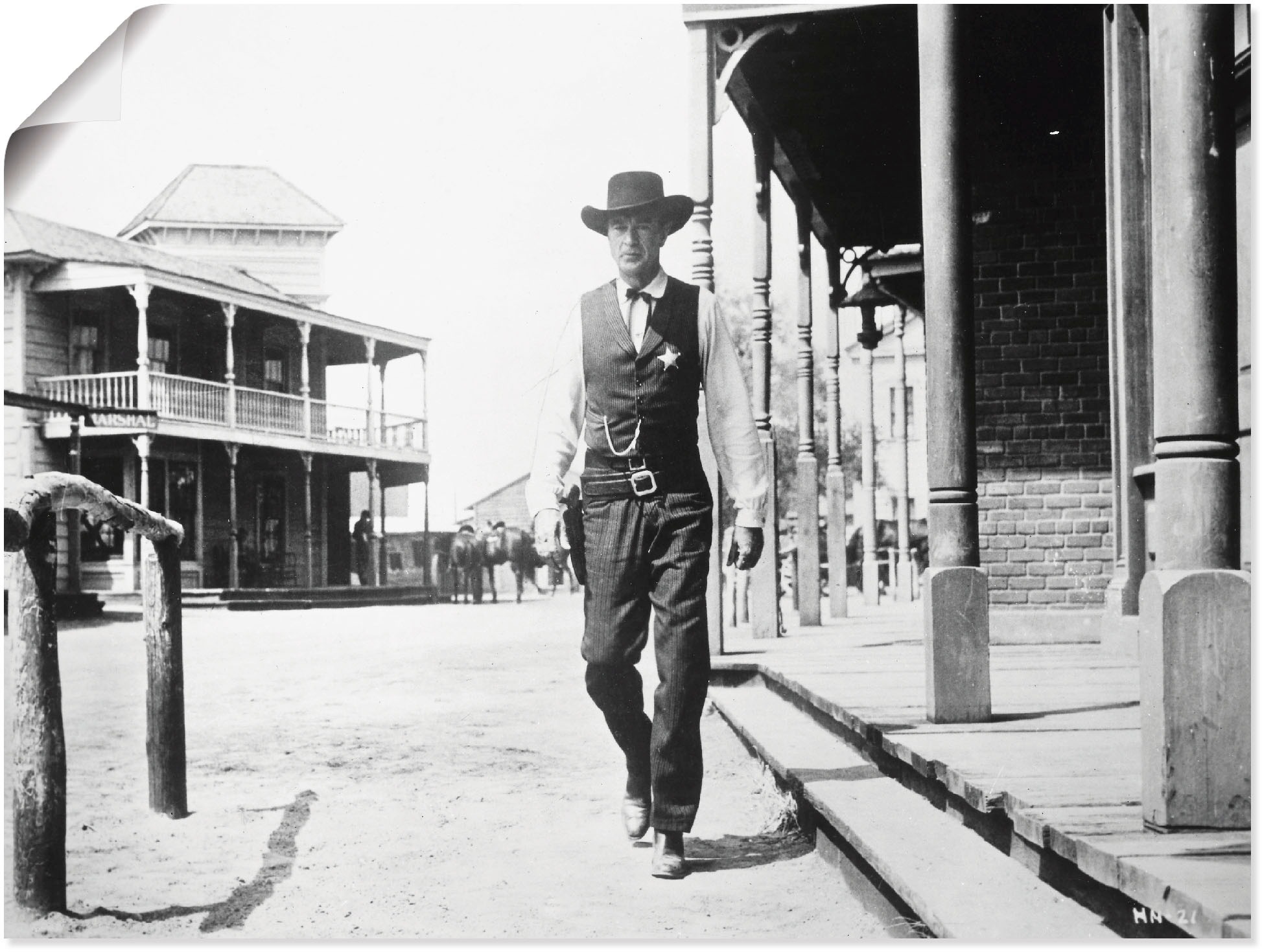 Image of Artland Wandbild »Zwölf Uhr Mittags 1952 II«, Film, (1 St.), in vielen Grössen & Produktarten -Leinwandbild, Poster, Wandaufkleber / Wandtattoo auch für Badezimmer geeignet bei Ackermann Versand Schweiz