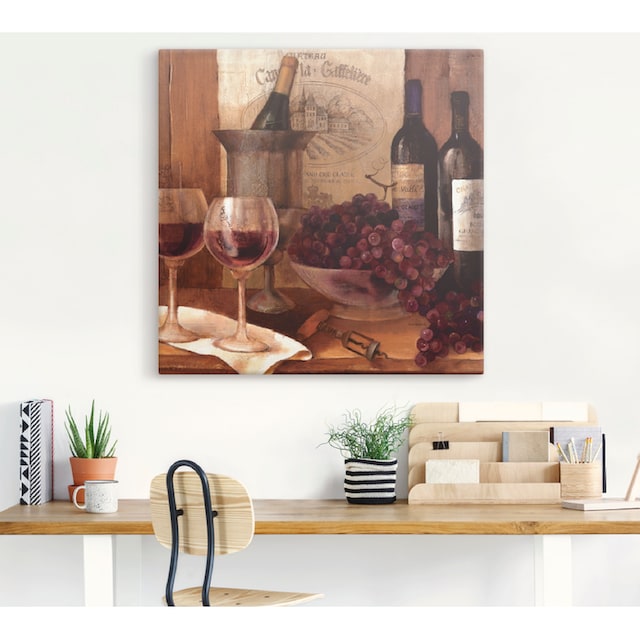 als »Vintage Getränke, kaufen Poster Wein«, oder St.), in (1 Grössen Wandaufkleber Leinwandbild, Artland günstig versch. Wandbild