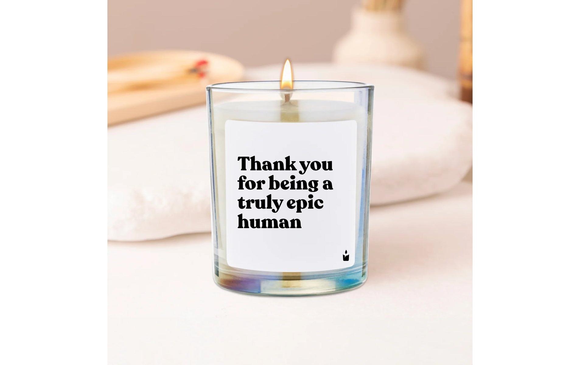   Duftkerze »ChattyCandles Thank you for being a truly epic human 6,7 x 8 cm«