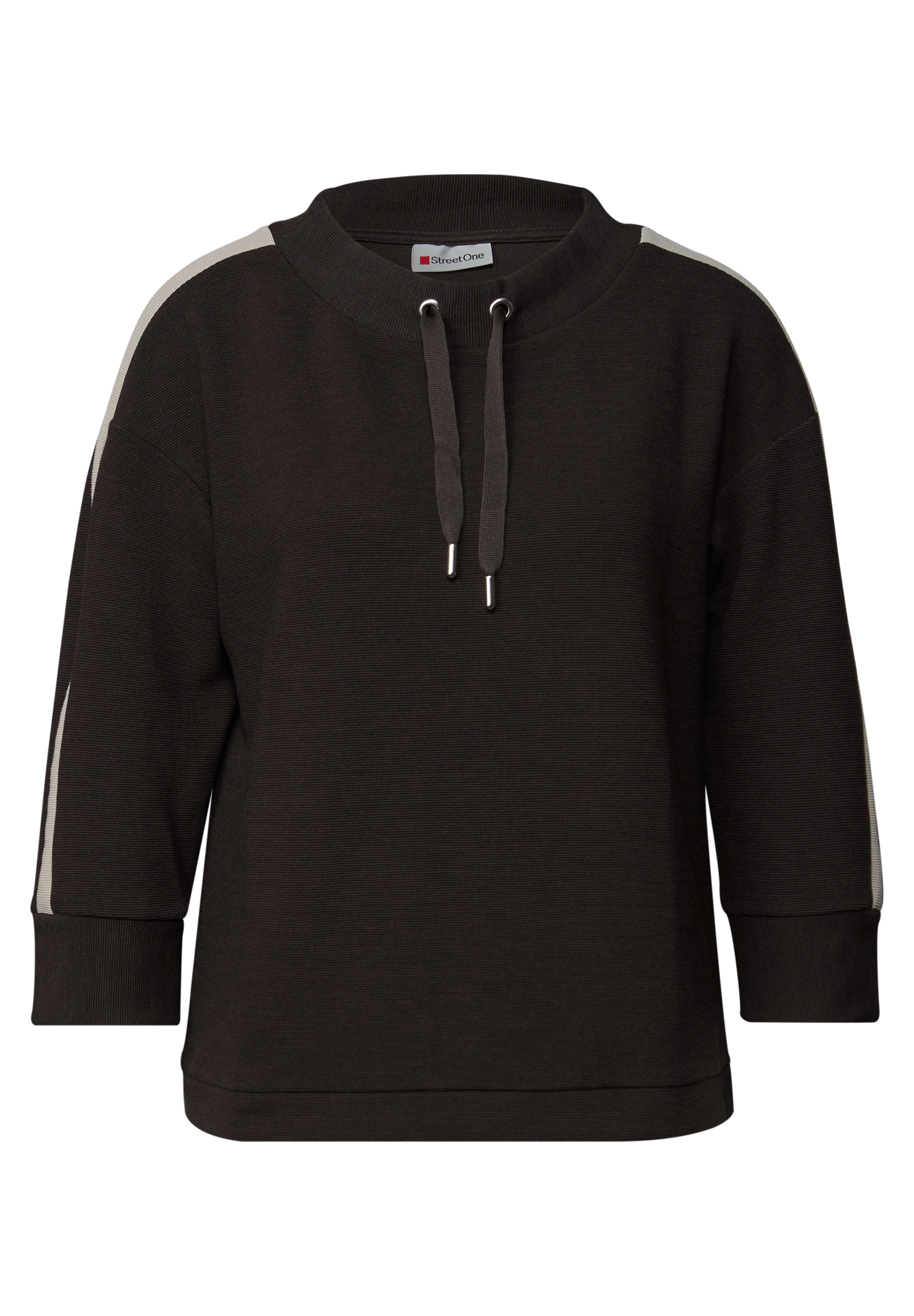 Image of STREET ONE Kapuzensweatshirt, Ottoman Shirt mit Tape